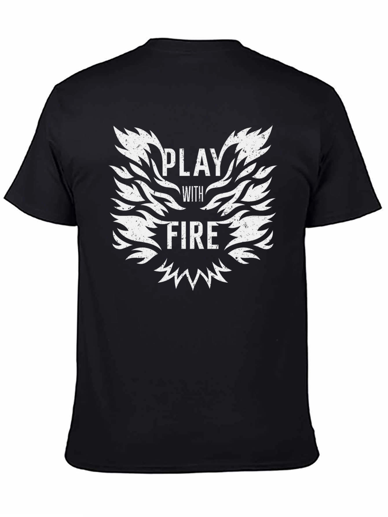 Play With Fire Graphic Tee - Bold Black T-Shirt
