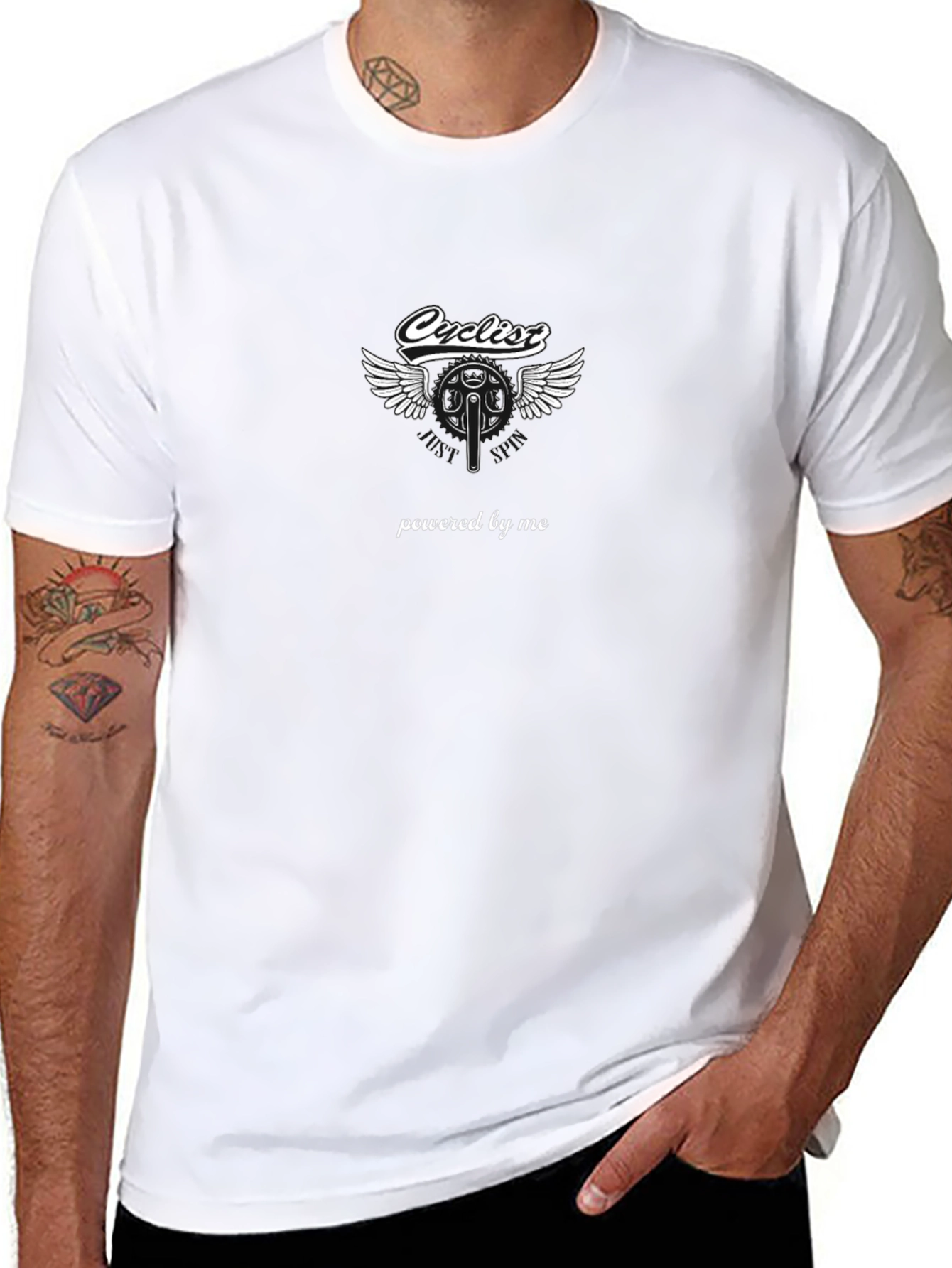 Cyclist Powered Tee - Black