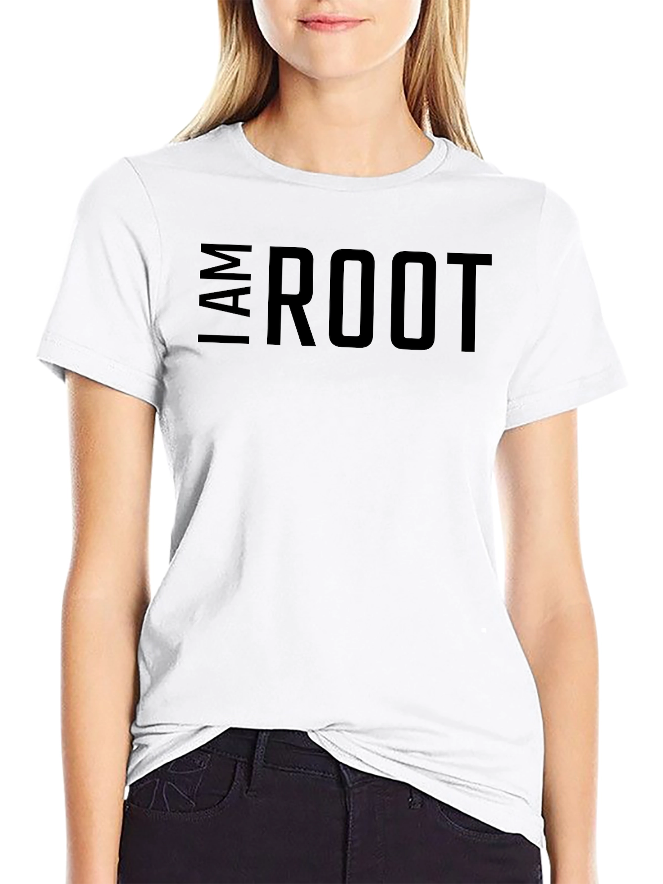 I am Root Mens Black Graphic Tee