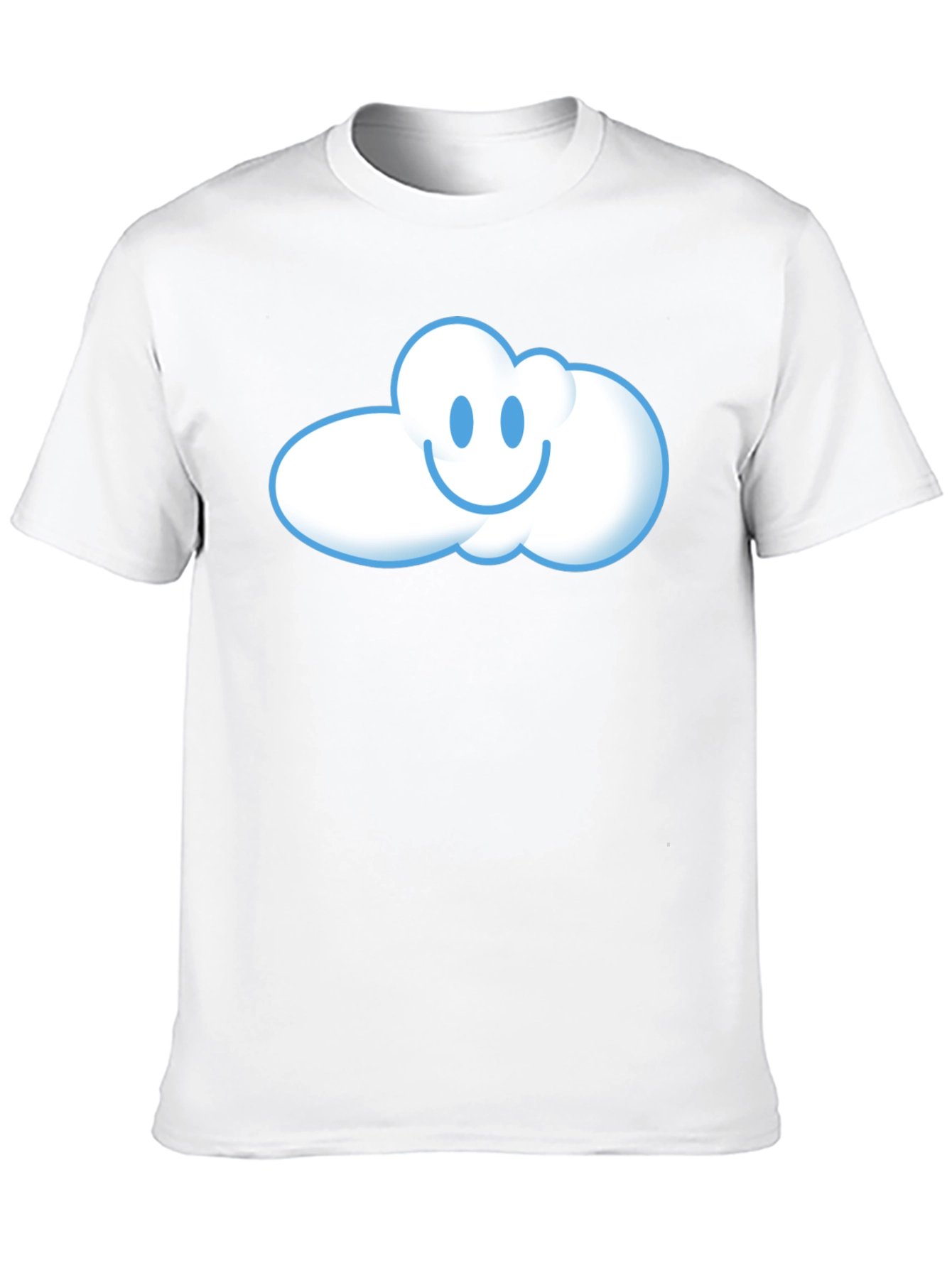 Happy Cloud Graphic T-Shirt - Black Cotton Tee