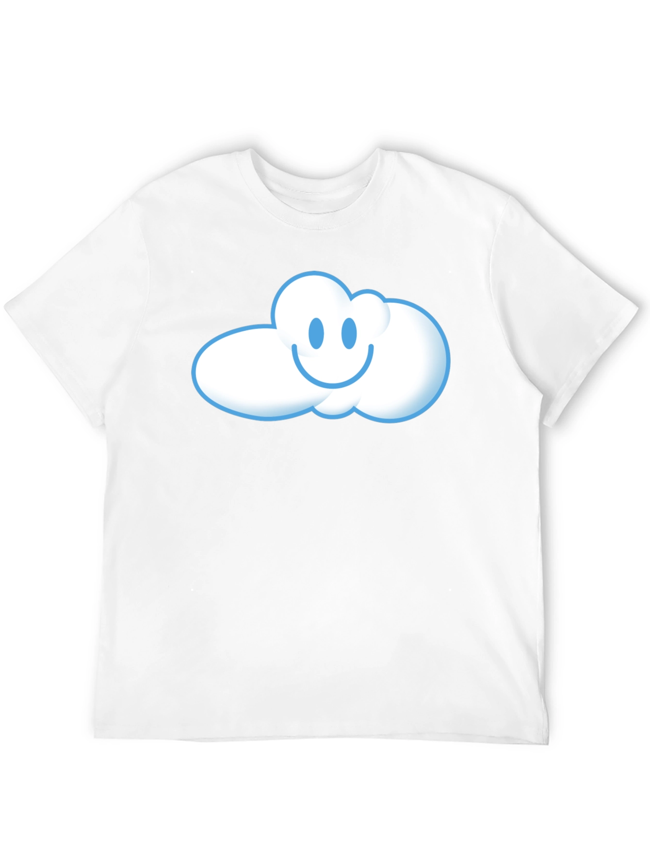 Happy Cloud Graphic T-Shirt - Black Cotton Tee