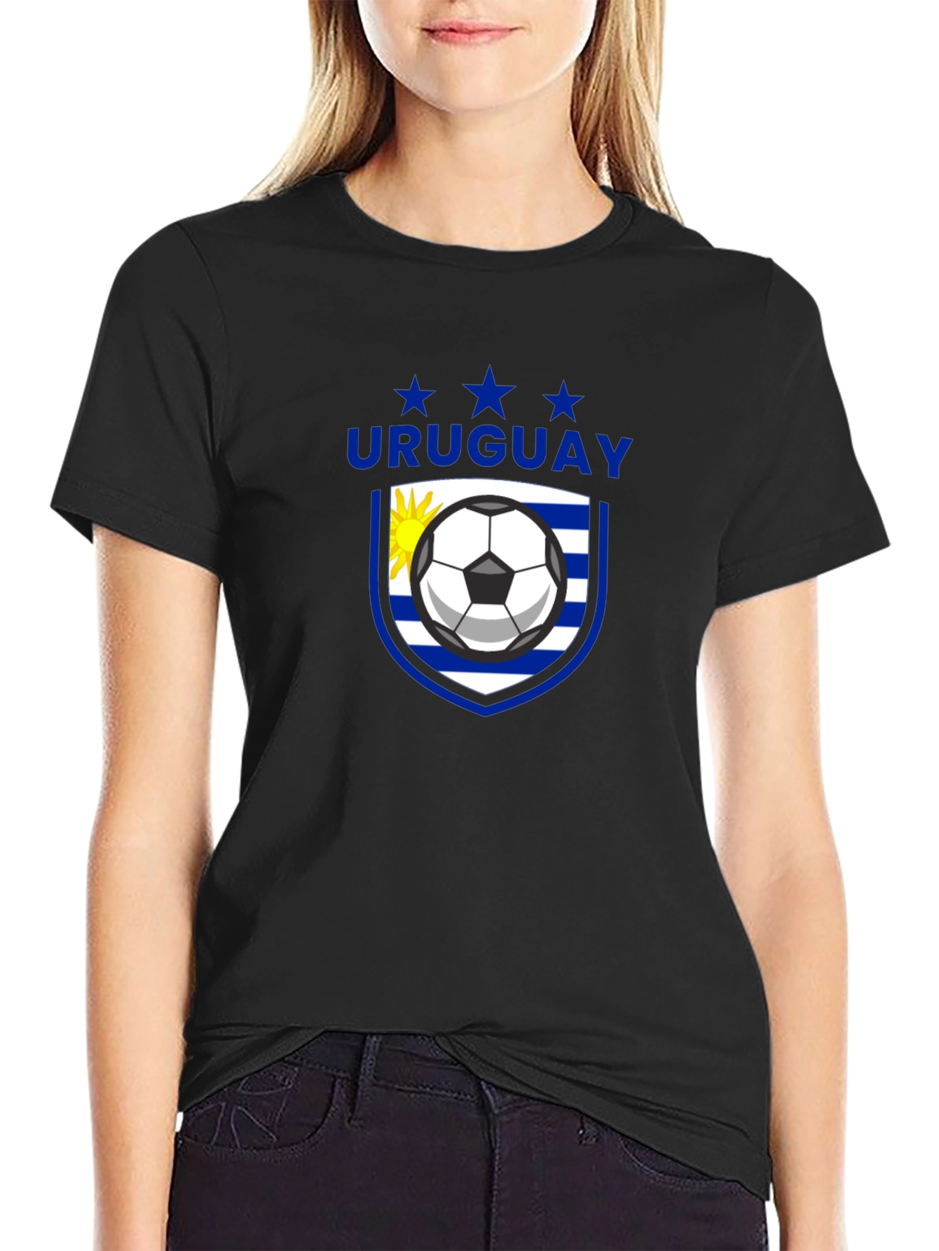 Uruguay Soccer T-Shirt - Black