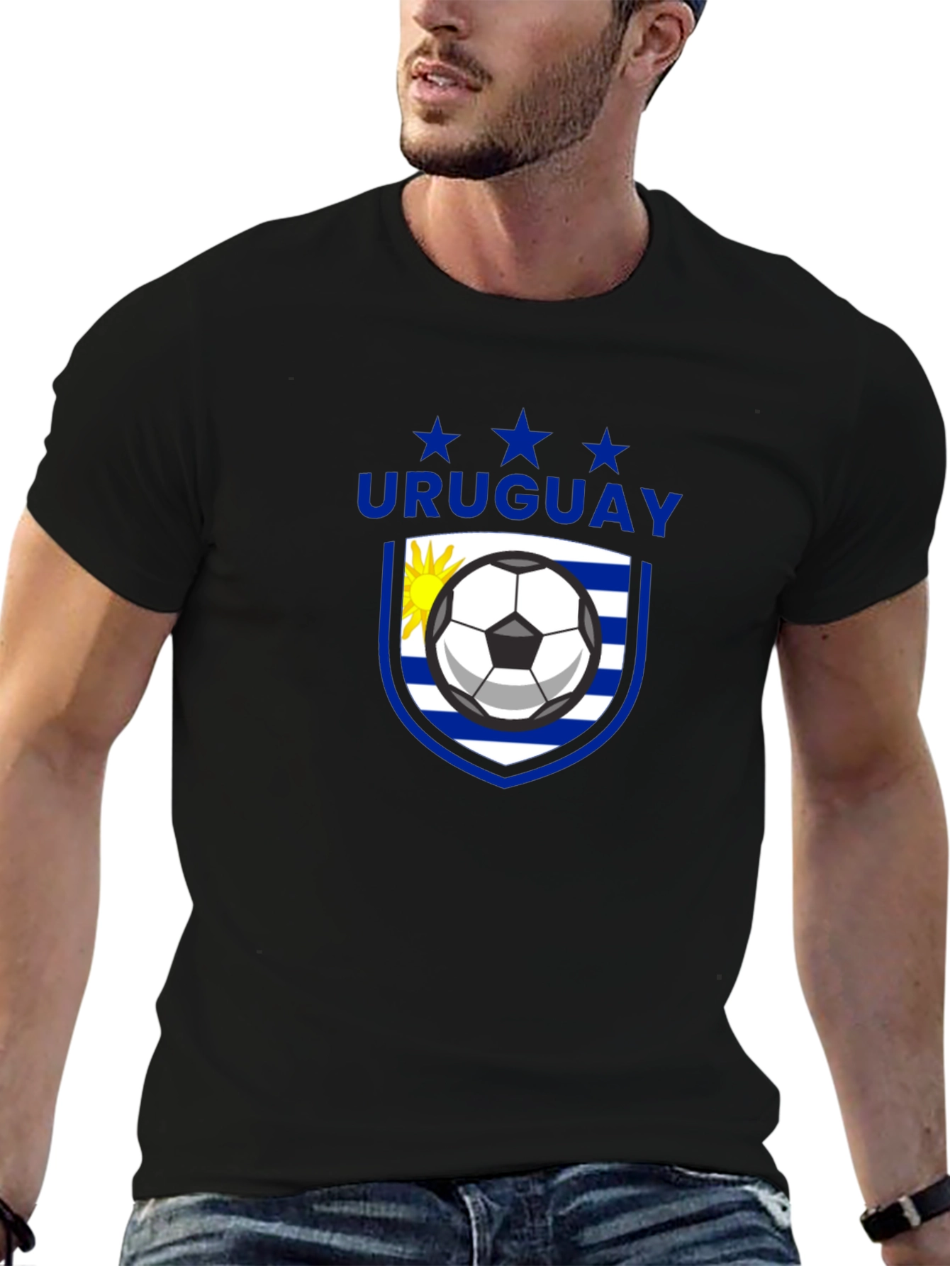 Uruguay Soccer T-Shirt - Black