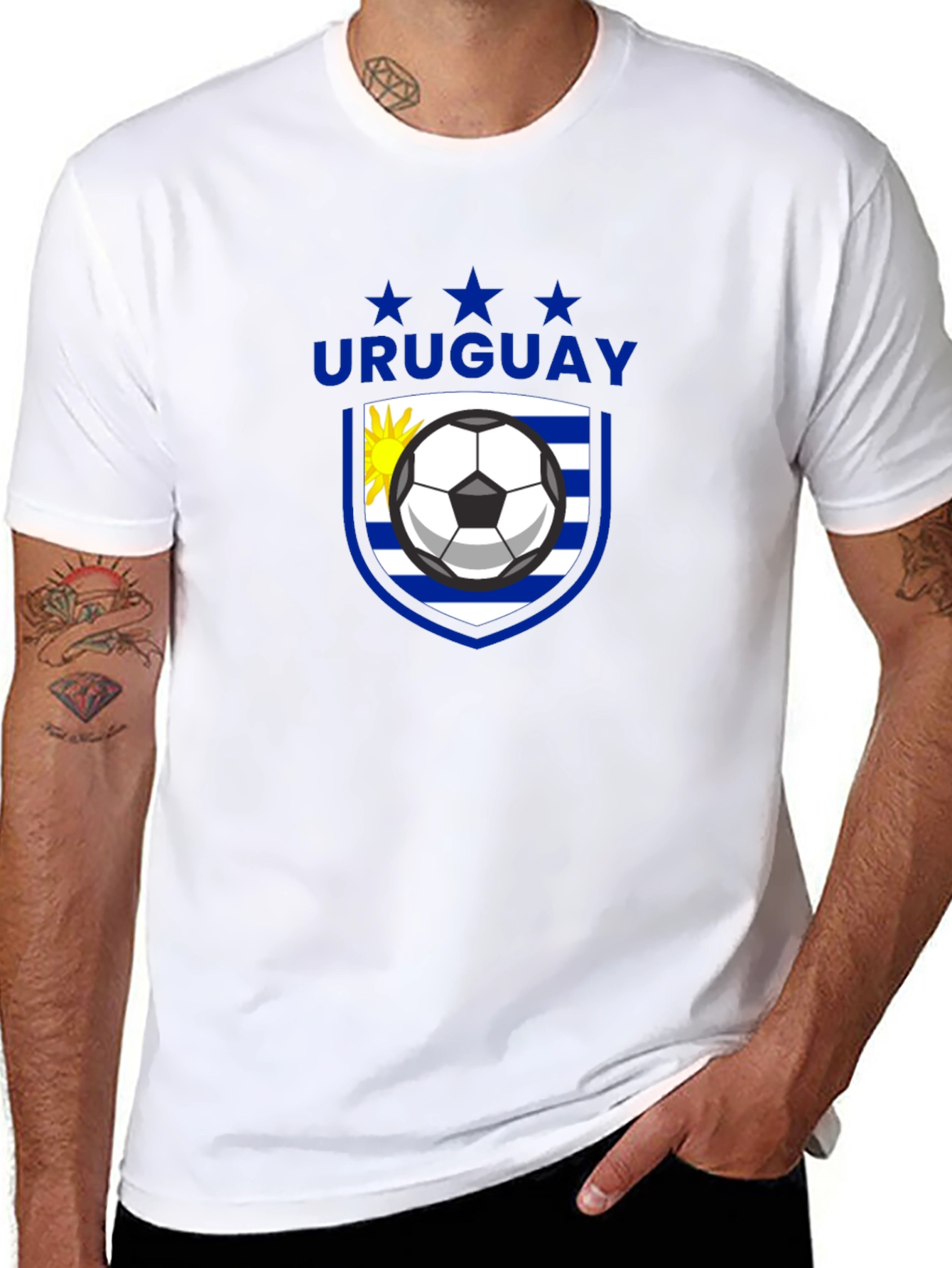 Uruguay Soccer T-Shirt - Black