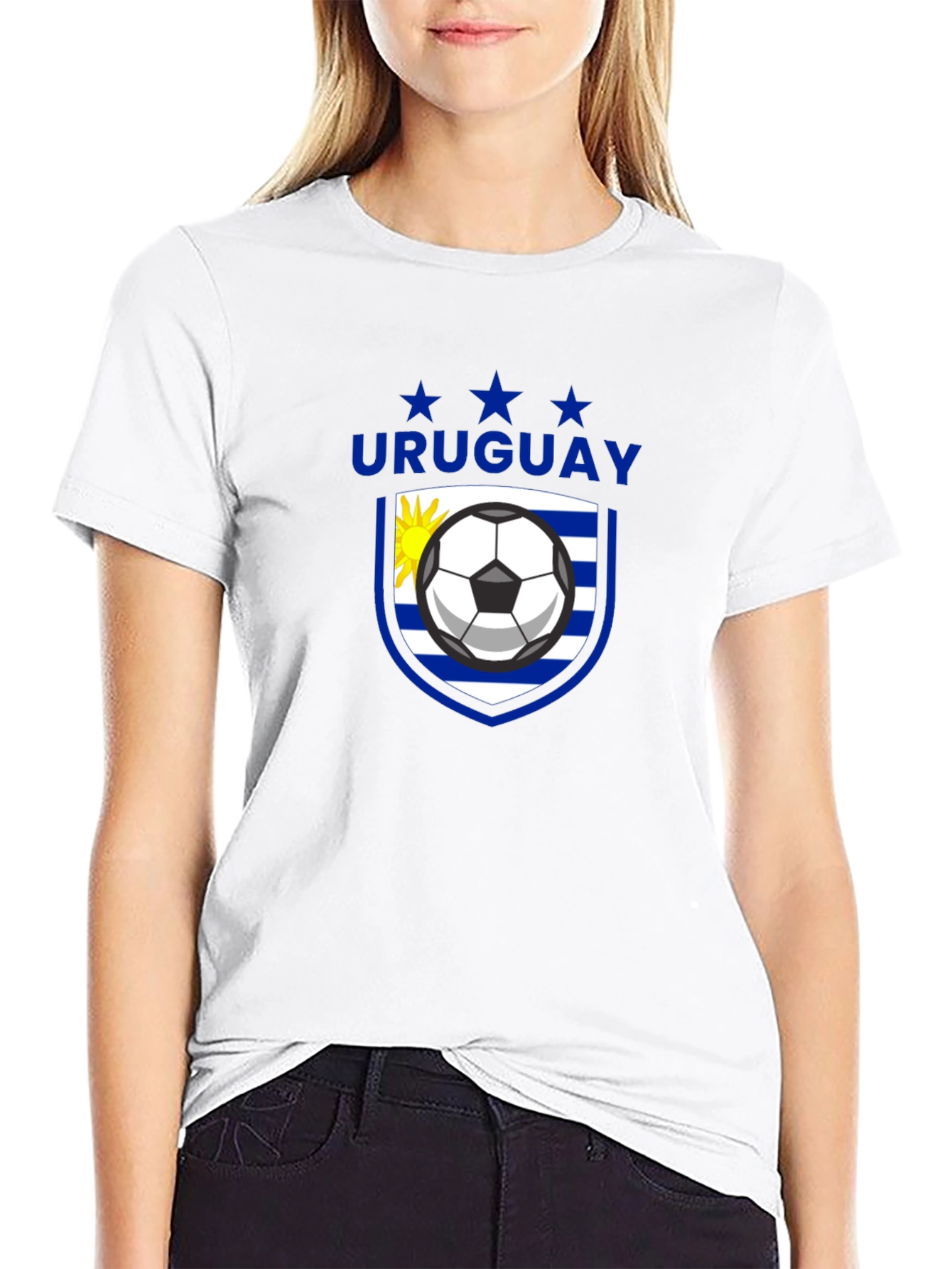 Uruguay Soccer T-Shirt - Black