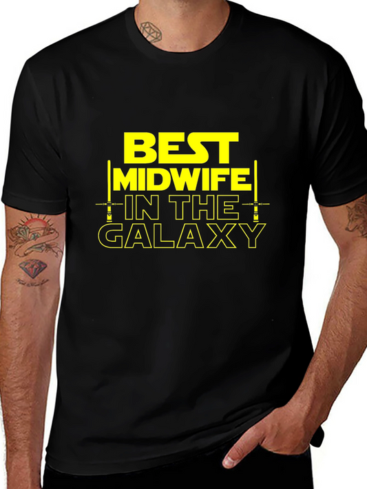 Best Midwife in the Galaxy T-Shirt Funny Star Wars Tee