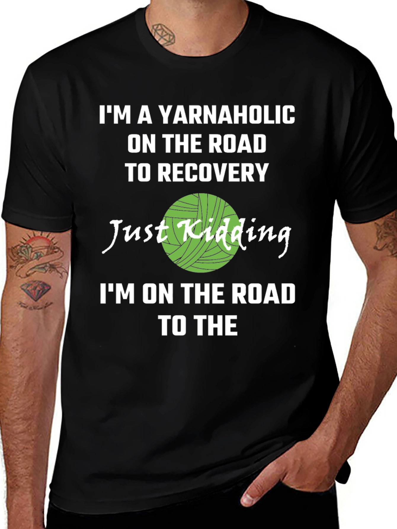 Yarnaholic T-Shirt - Knitting Humor Tee