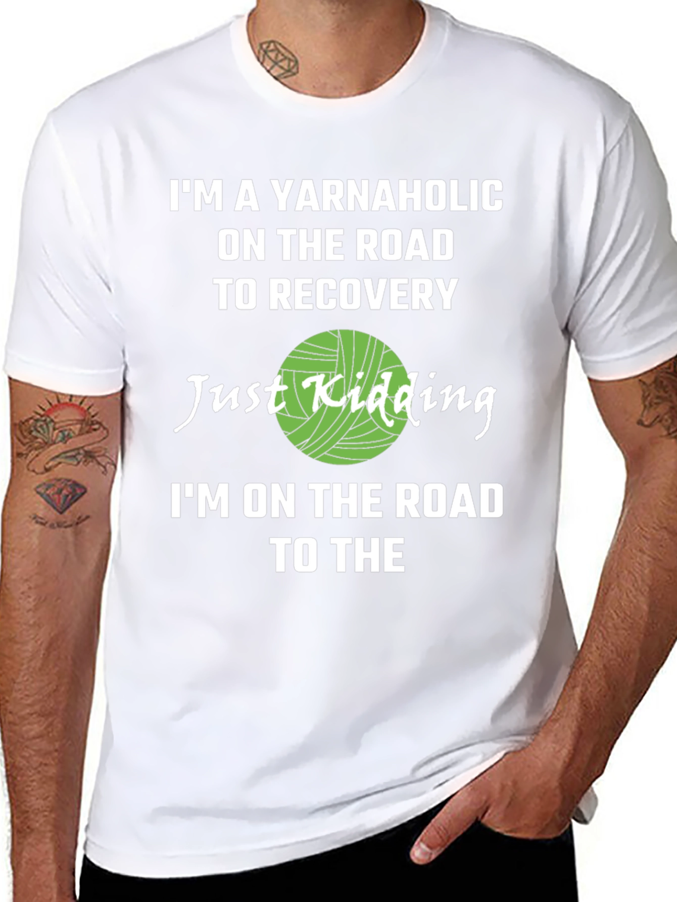 Yarnaholic T-Shirt - Knitting Humor Tee
