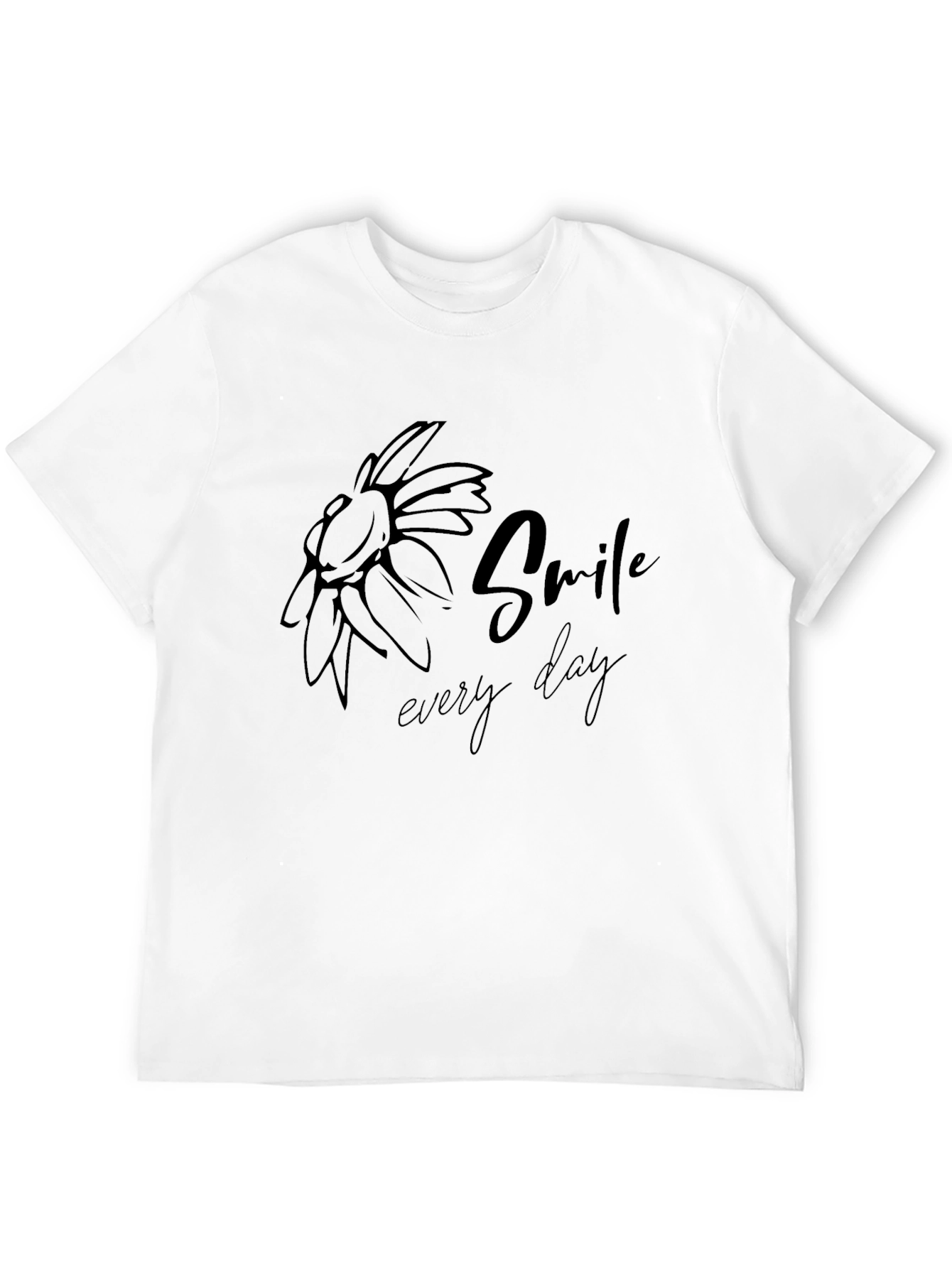 Smile Every Day Graphic Tee - Black