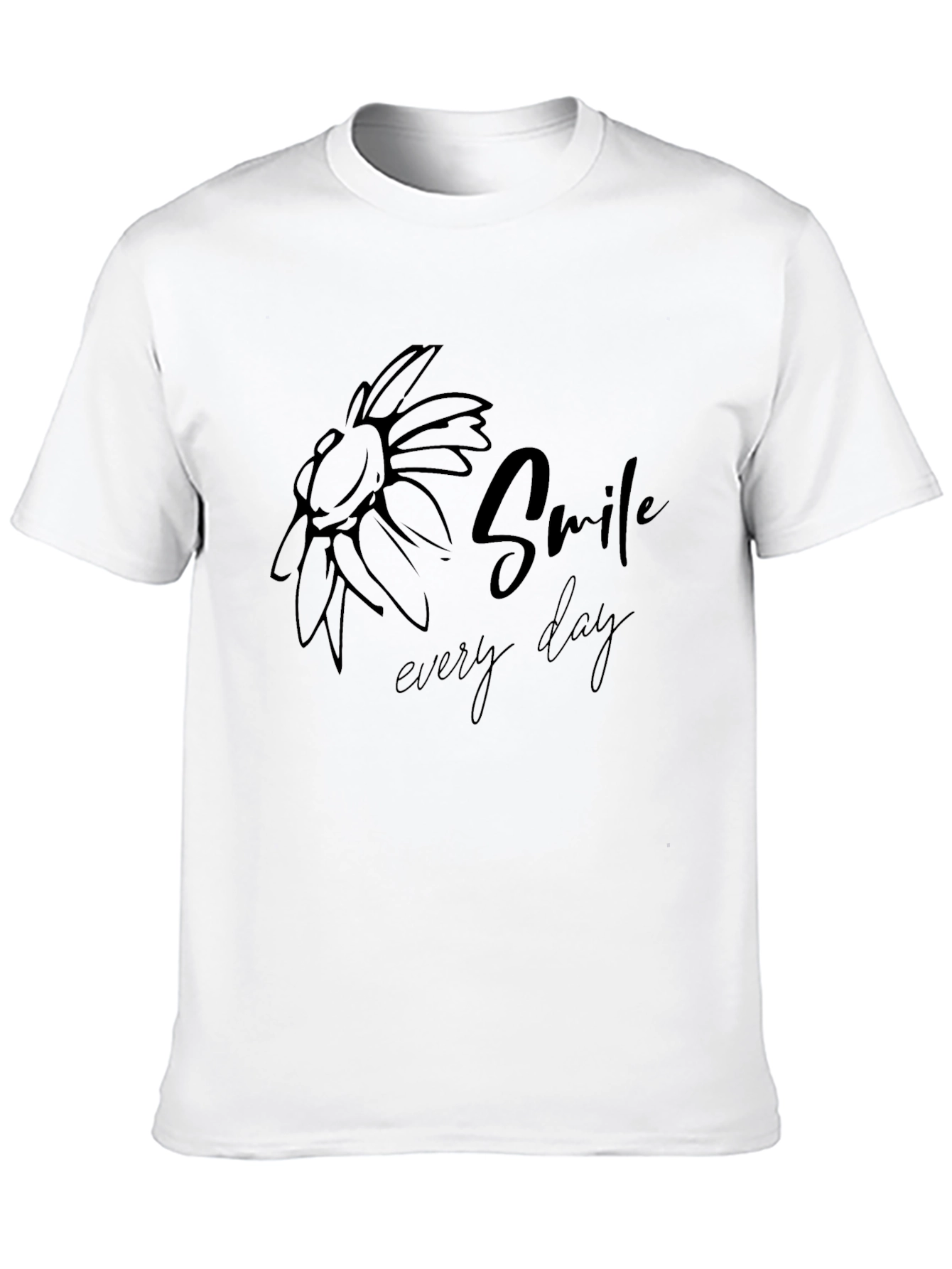 Smile Every Day Graphic Tee - Black