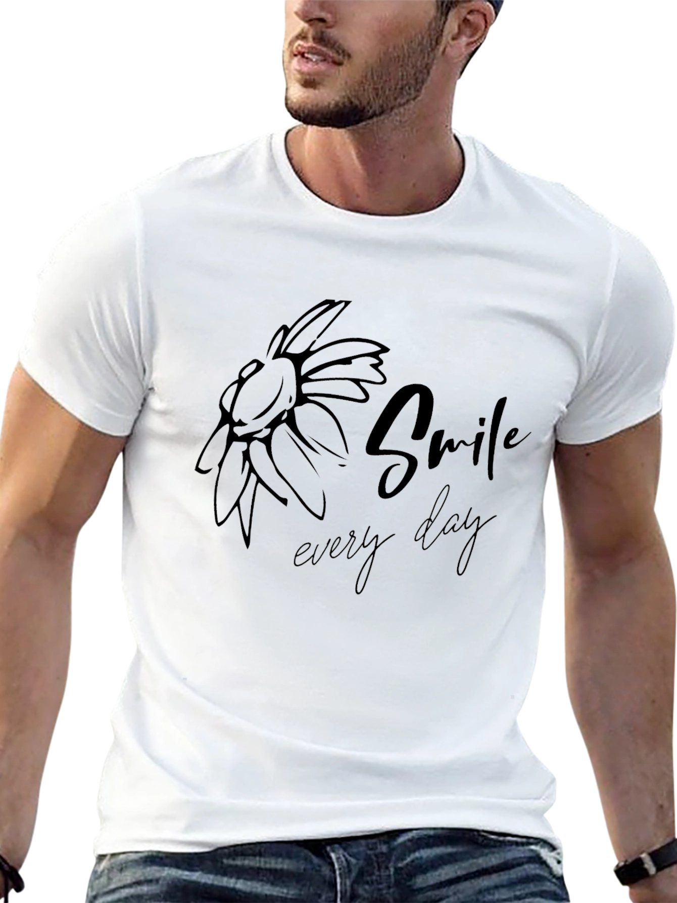 Smile Every Day Graphic Tee - Black