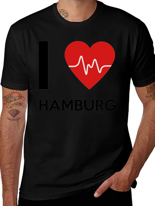 I Love Hamburg T-Shirt - Heartbeat Design