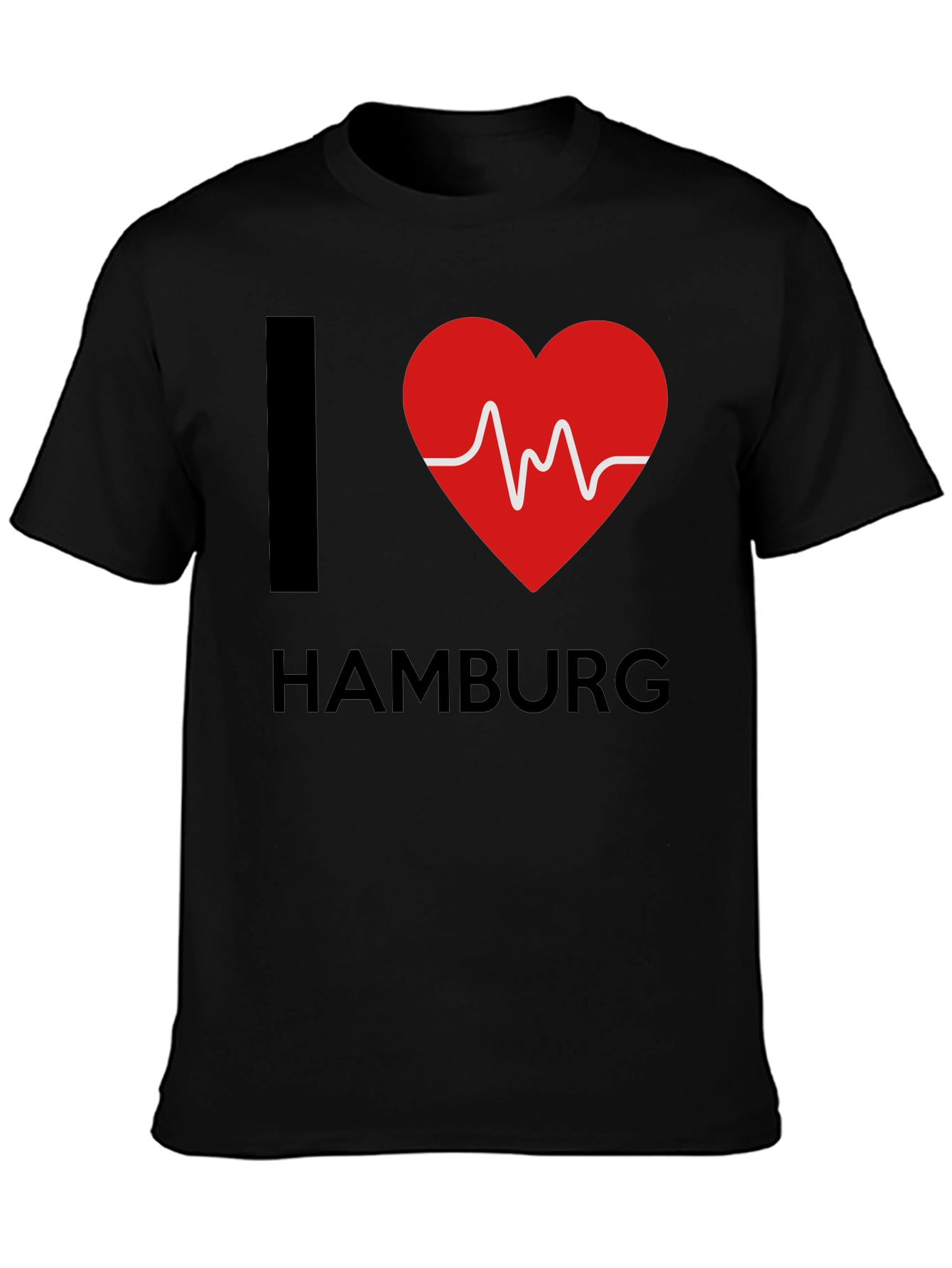 I Love Hamburg T-Shirt - Heartbeat Design