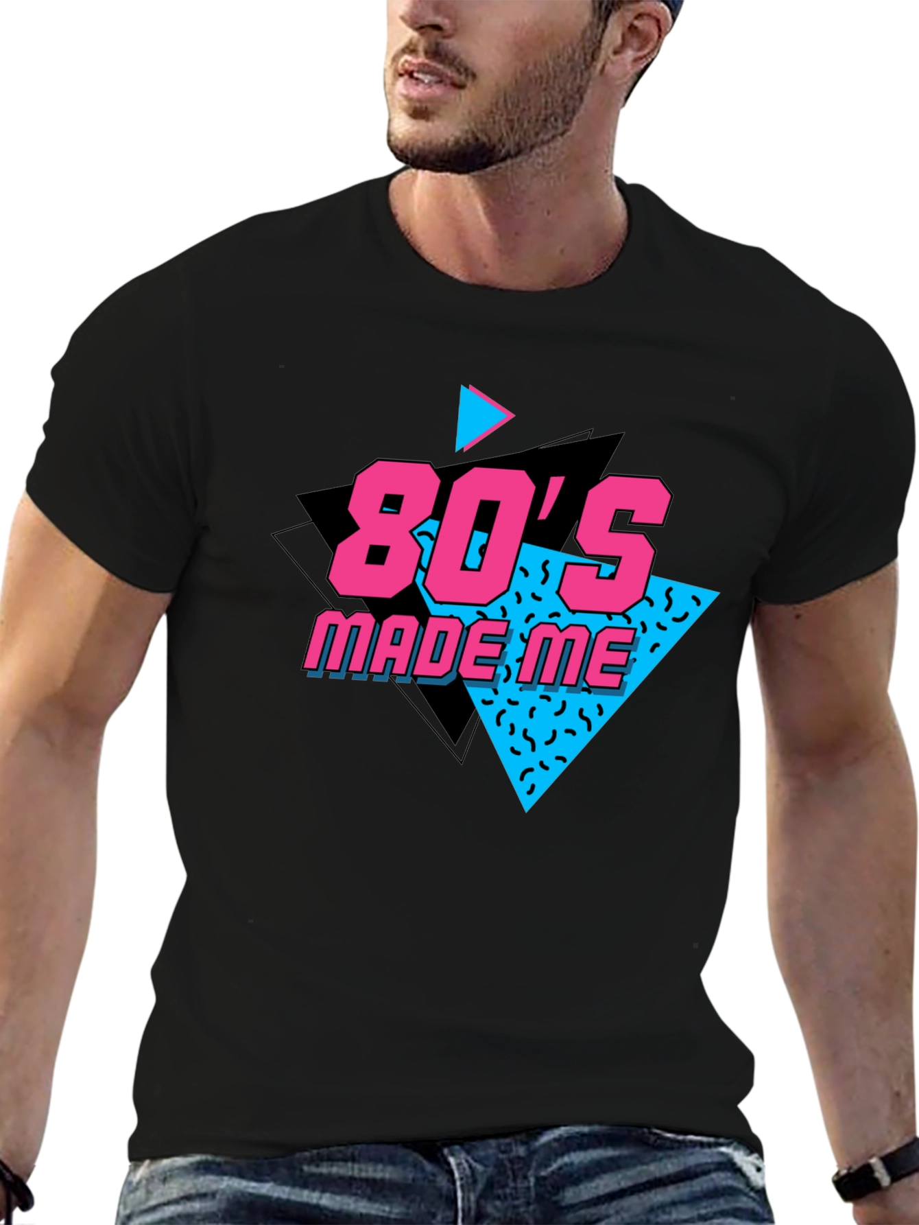 80s Made Me Black T-Shirt