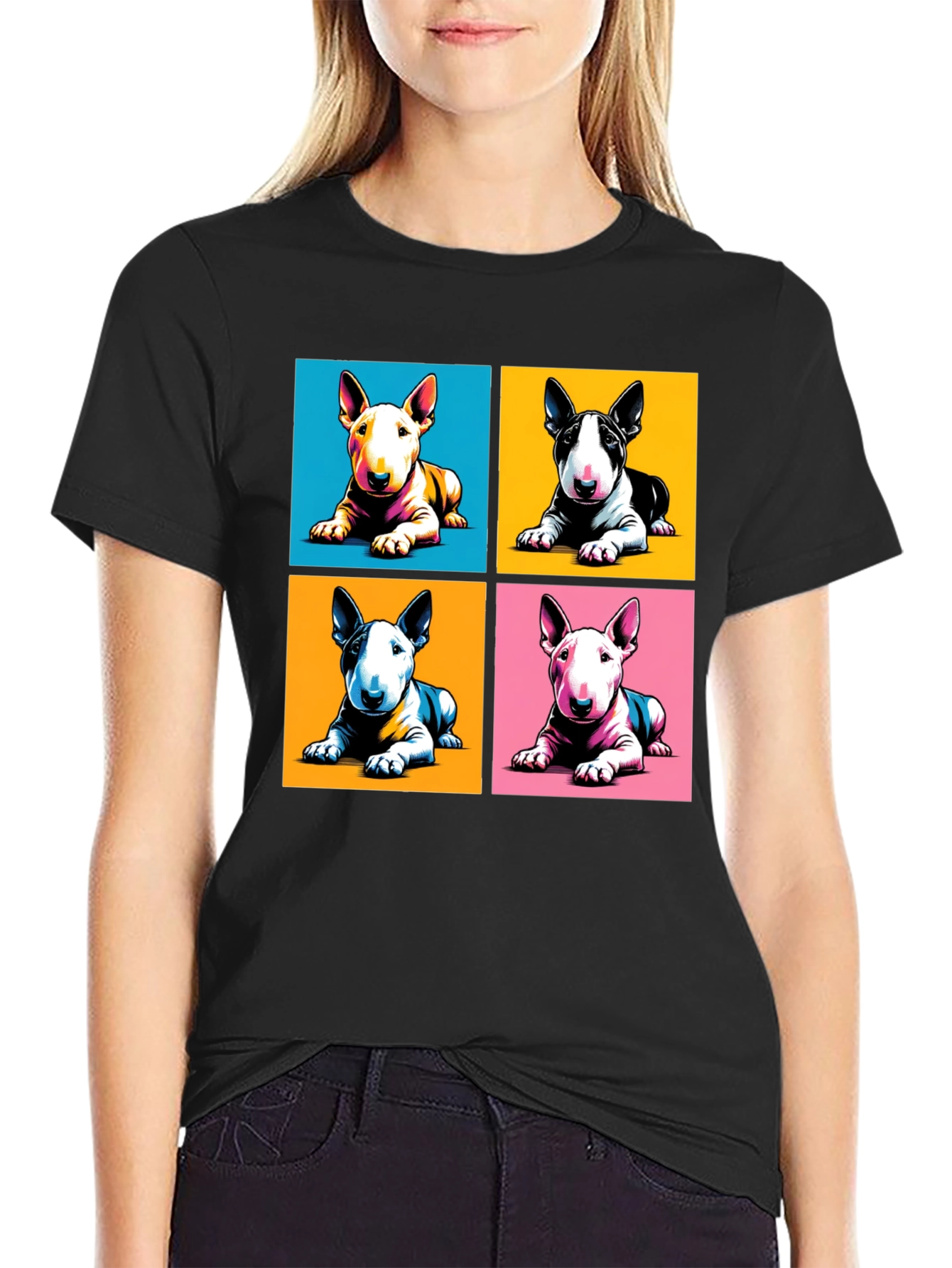 Pop Art Bull Terrier T-Shirt - Modern Graphic Tee