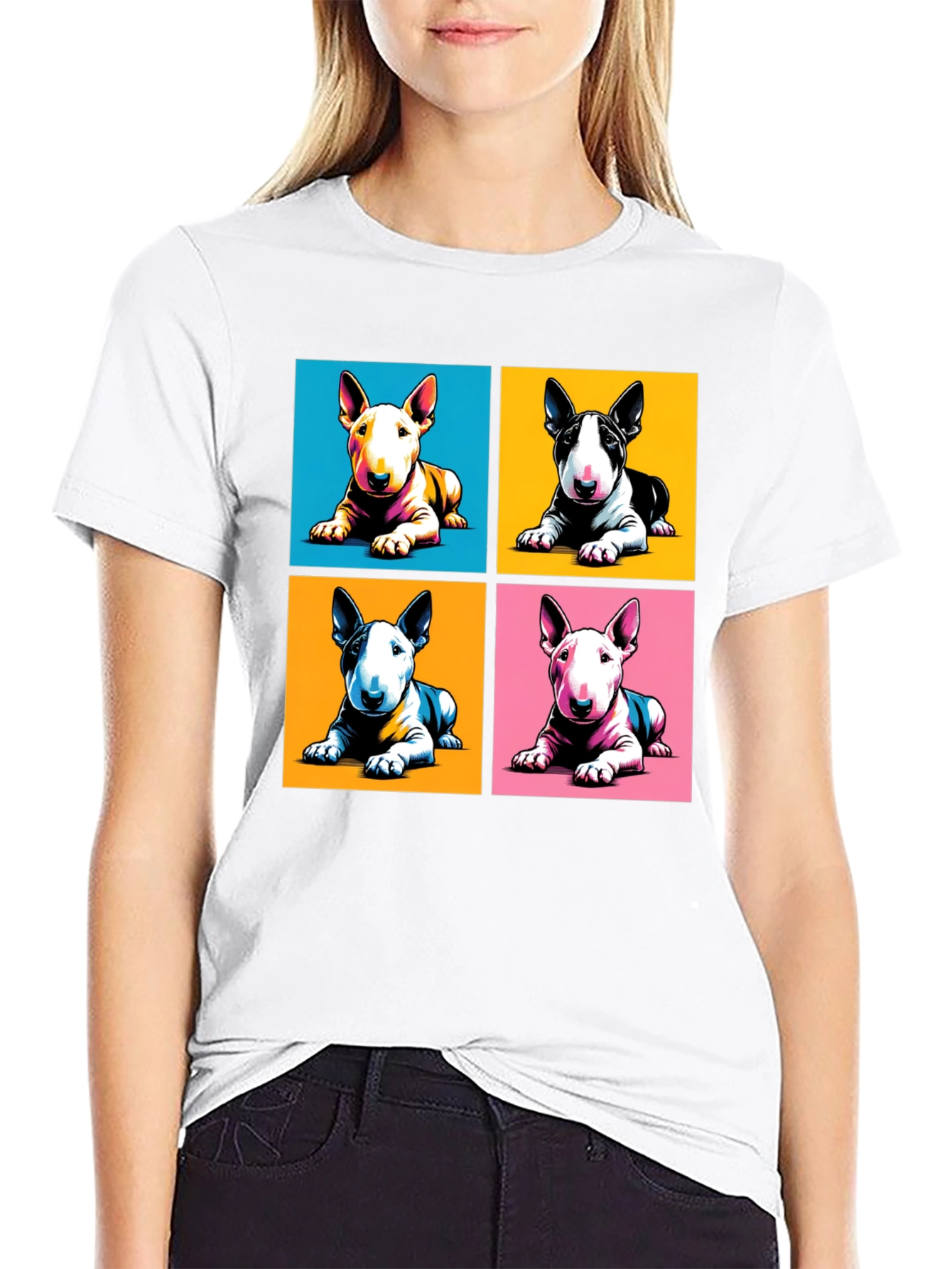 Pop Art Bull Terrier T-Shirt - Modern Graphic Tee