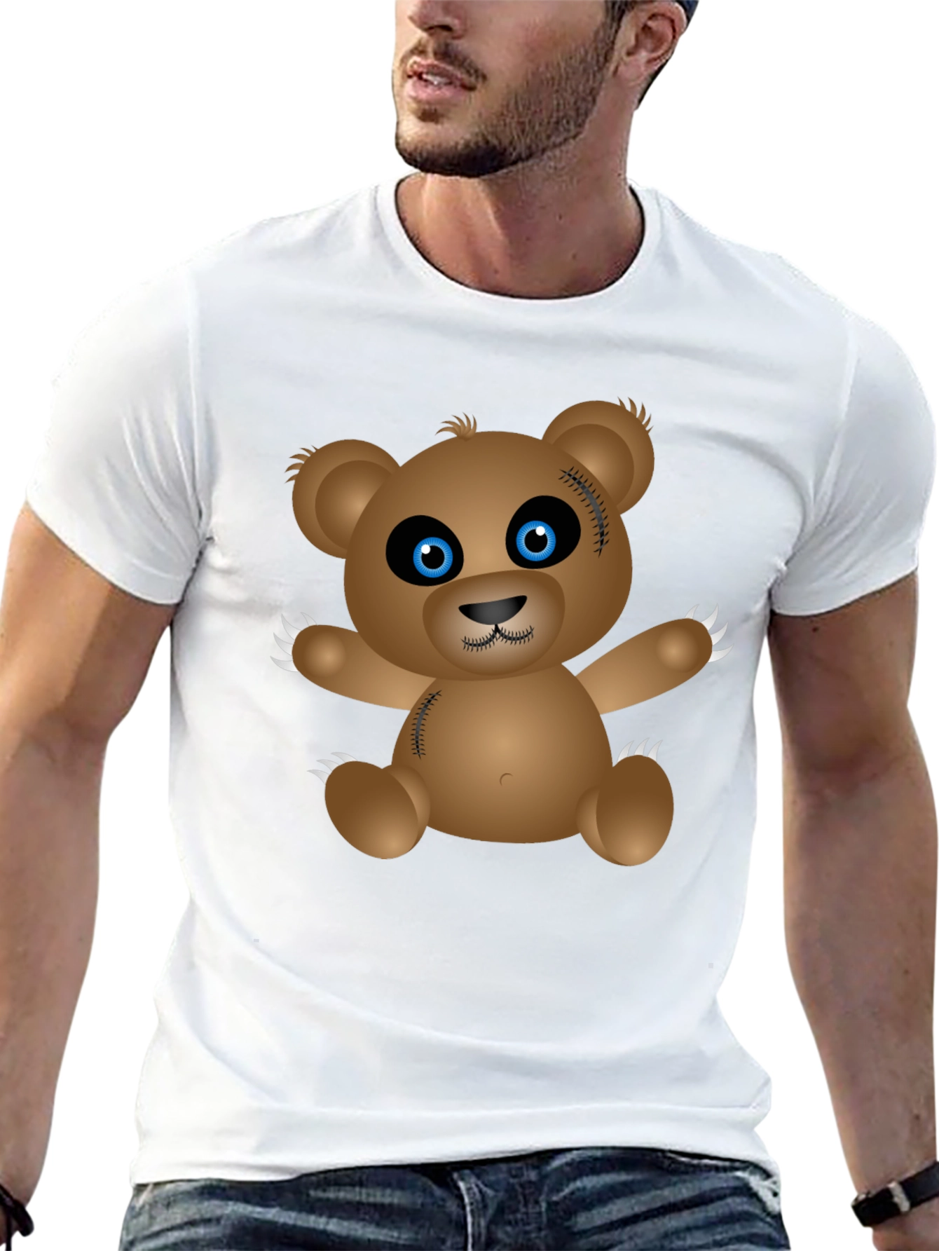 Creepy Cute Teddy Bear Graphic T-Shirt