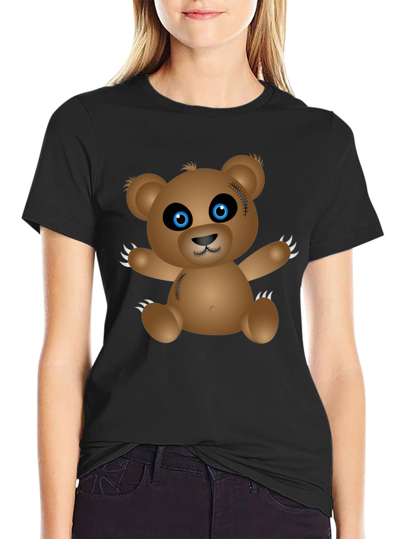 Creepy Cute Teddy Bear Graphic T-Shirt