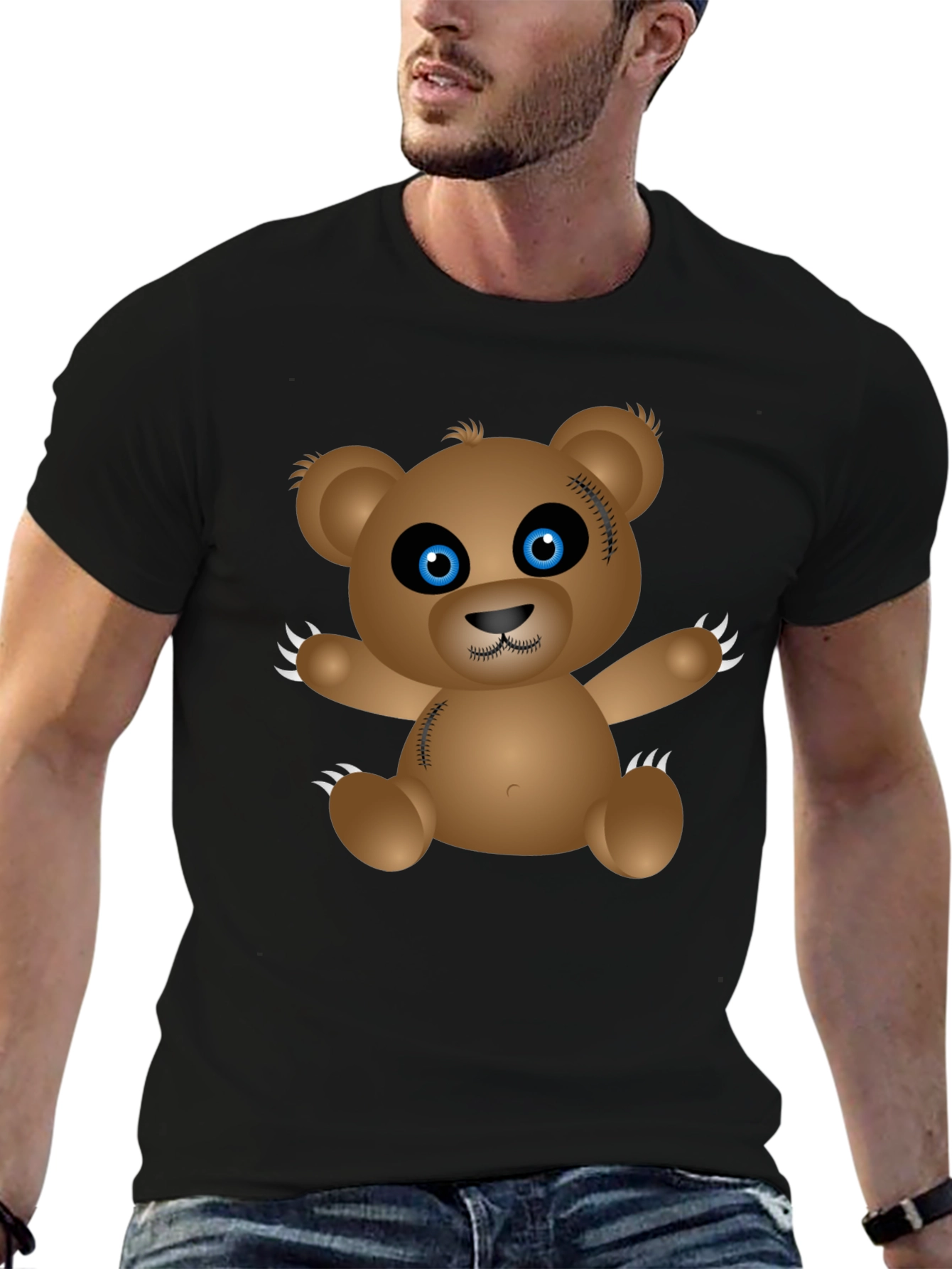 Creepy Cute Teddy Bear Graphic T-Shirt