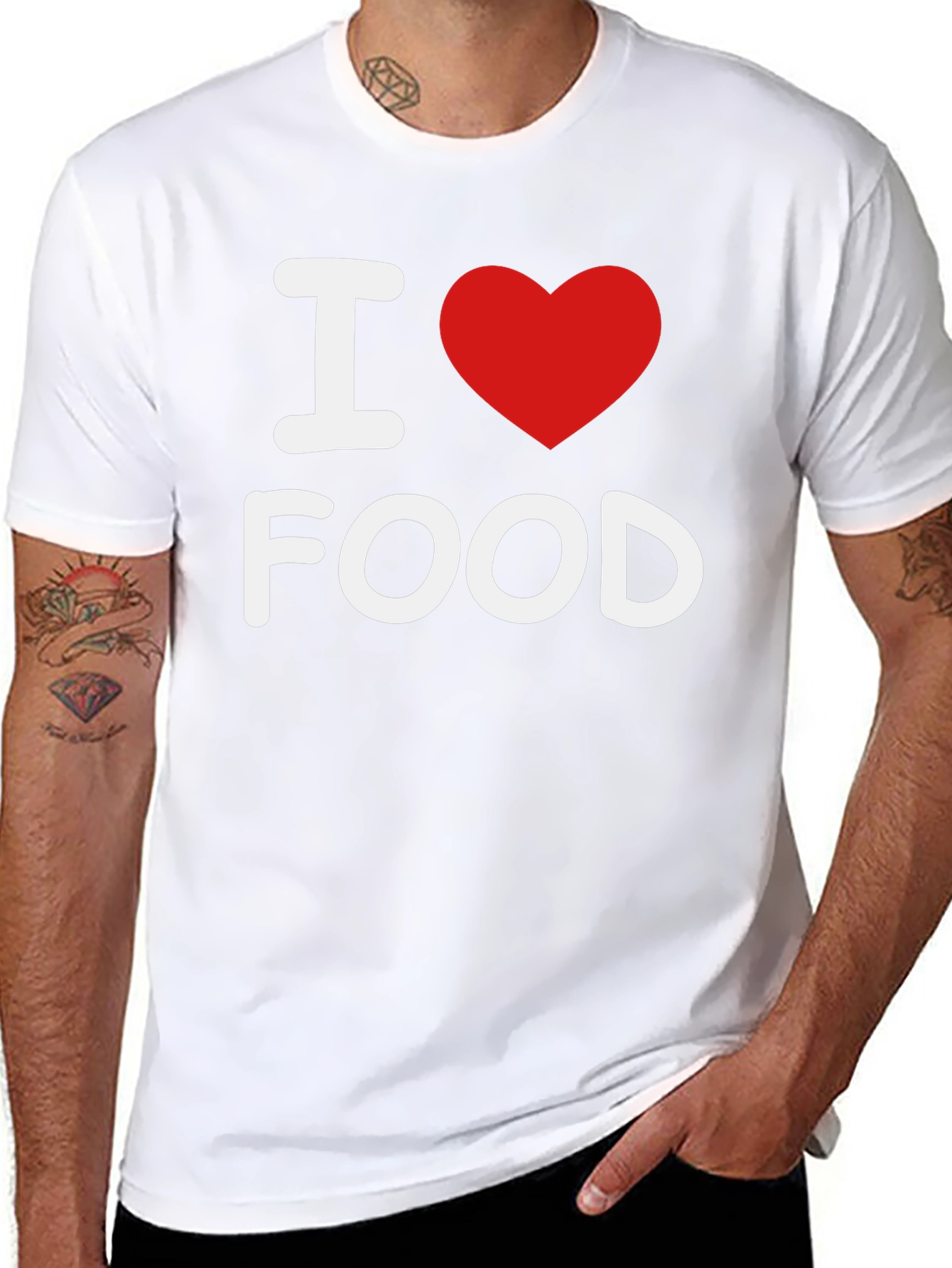 I Heart Food Black T-Shirt