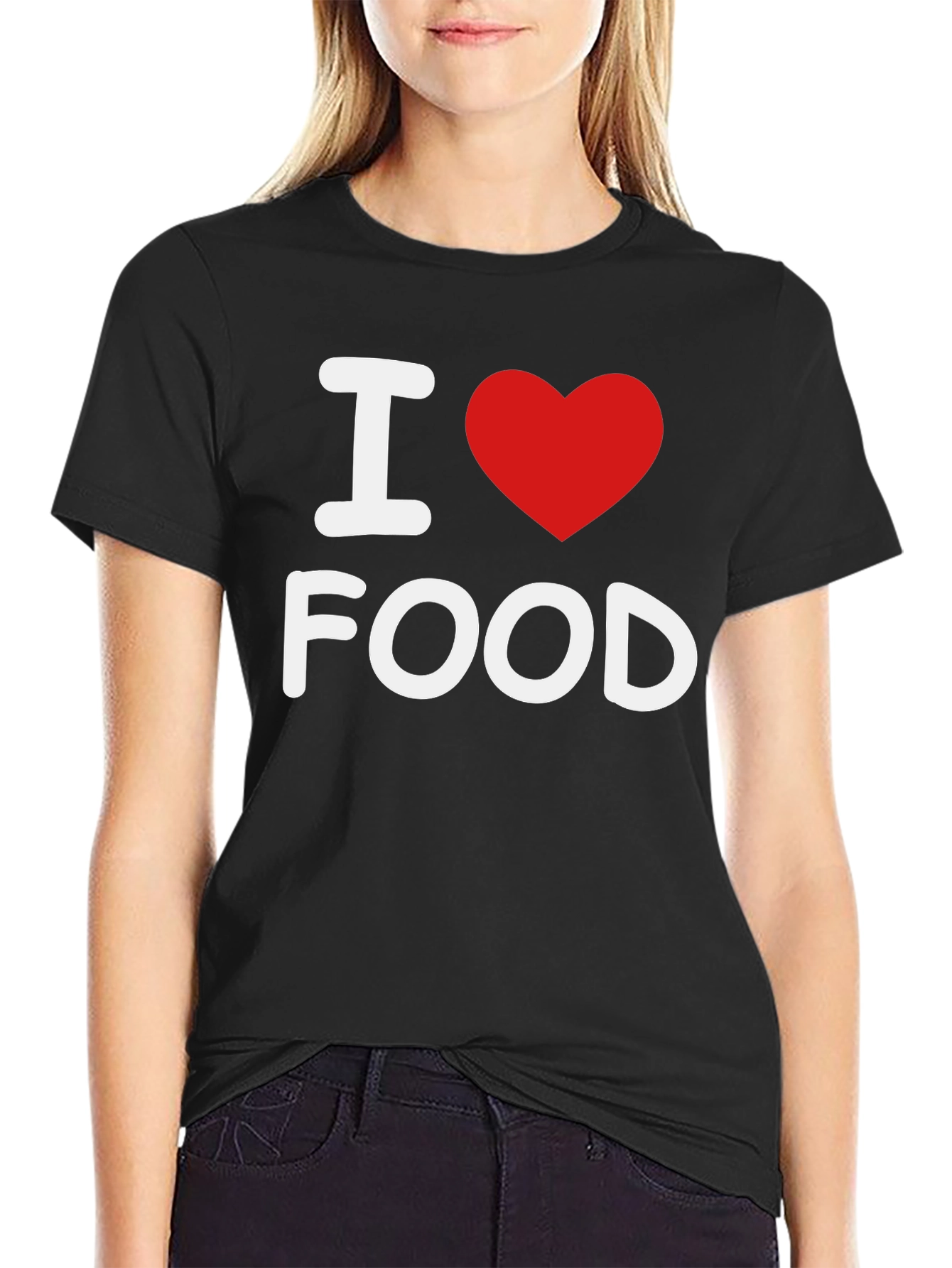I Heart Food Black T-Shirt