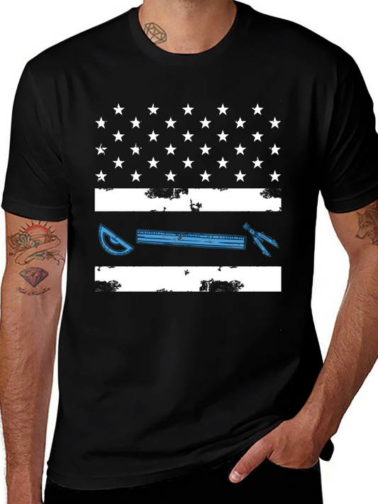 Architect American Flag Graphic T-Shirt