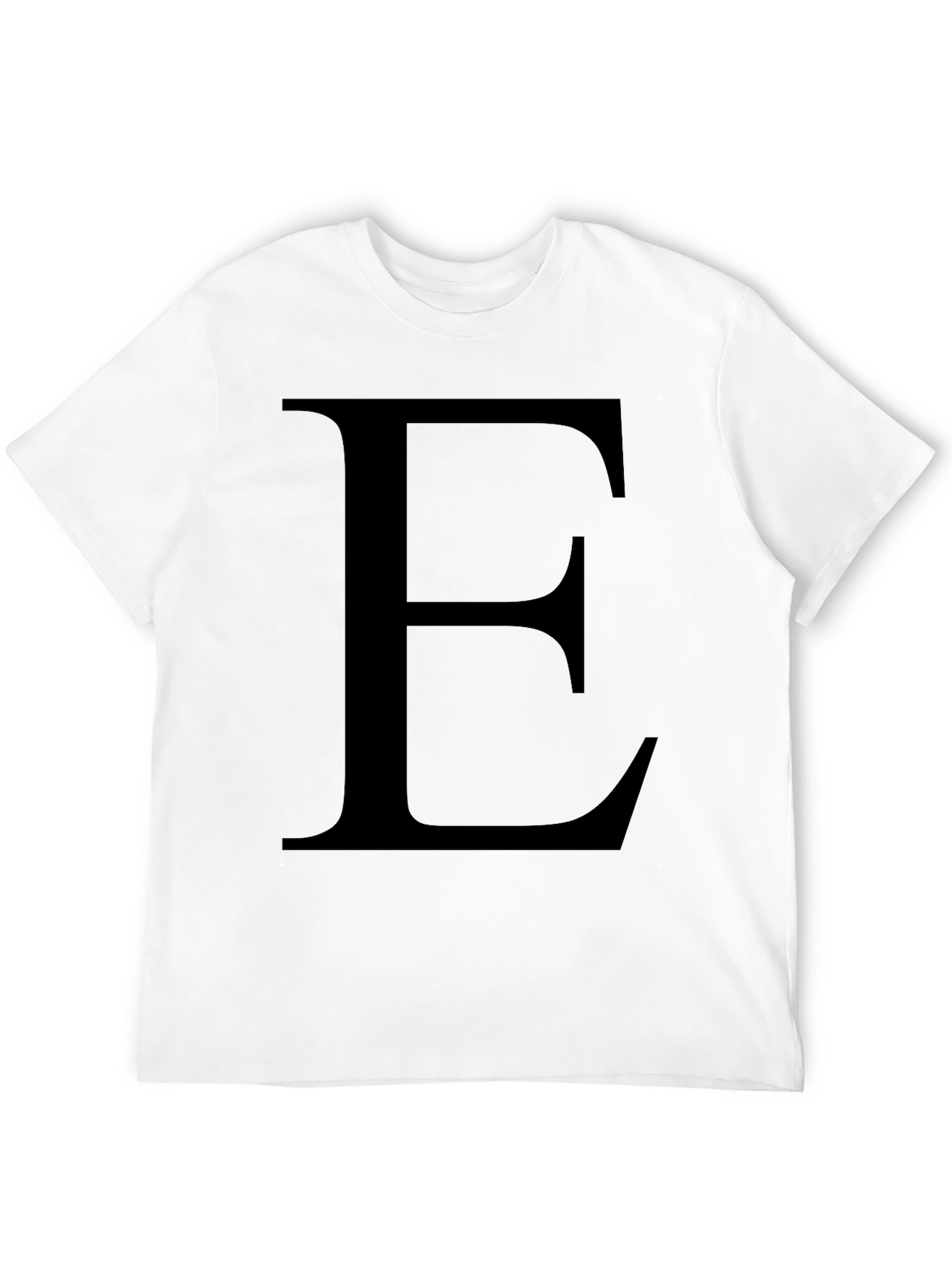 Black T-Shirt with Large E Graphic