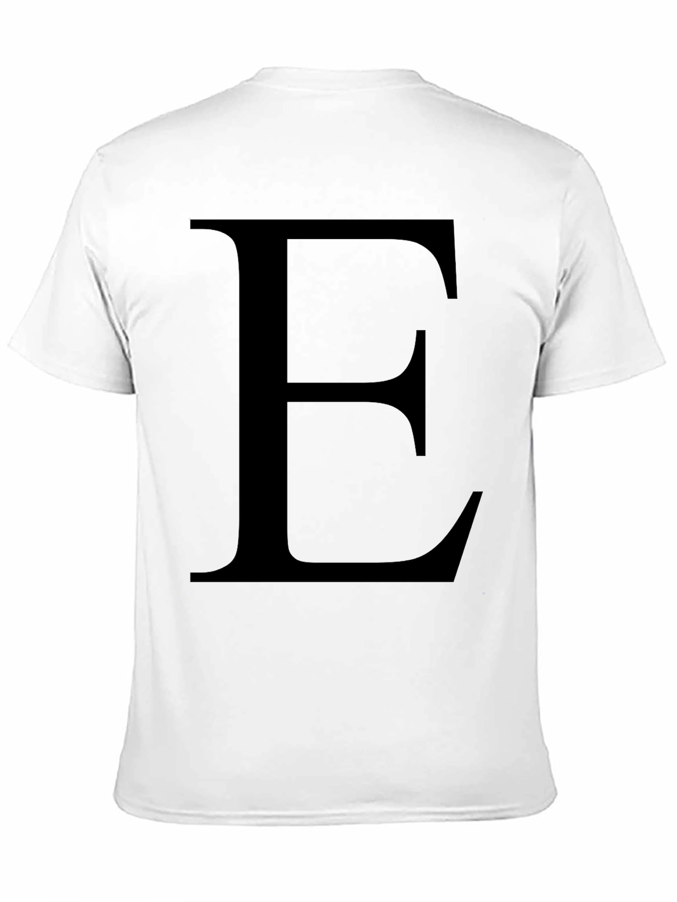 Black T-Shirt with Large E Graphic