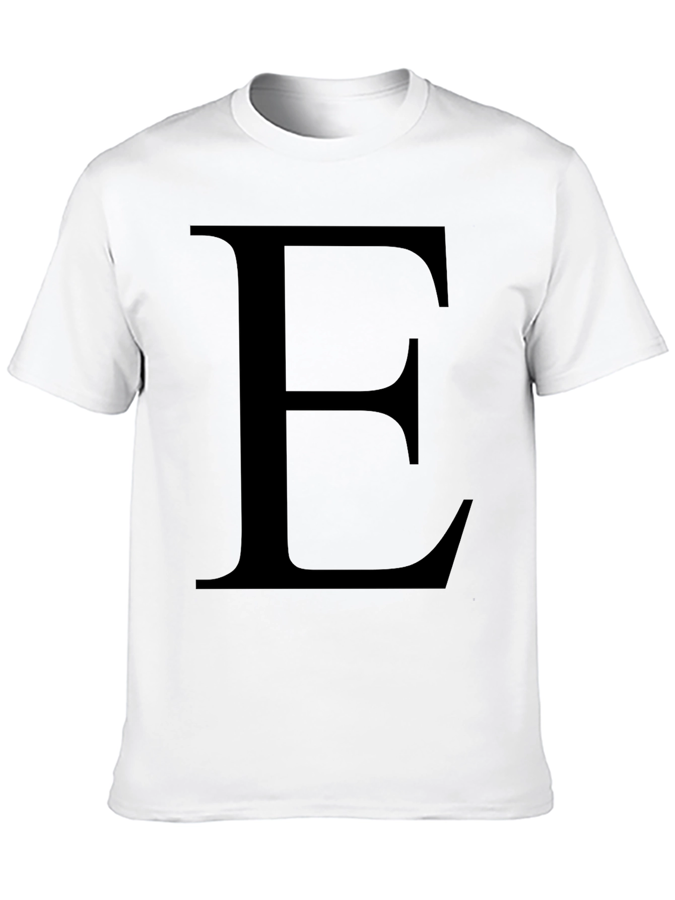 Black T-Shirt with Large E Graphic