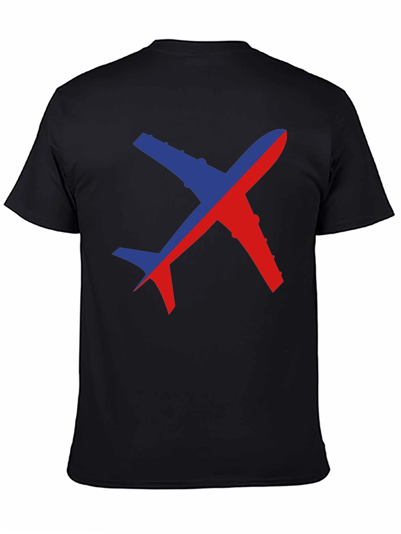 Airplane Graphic Tee - Unique Two-Tone Design