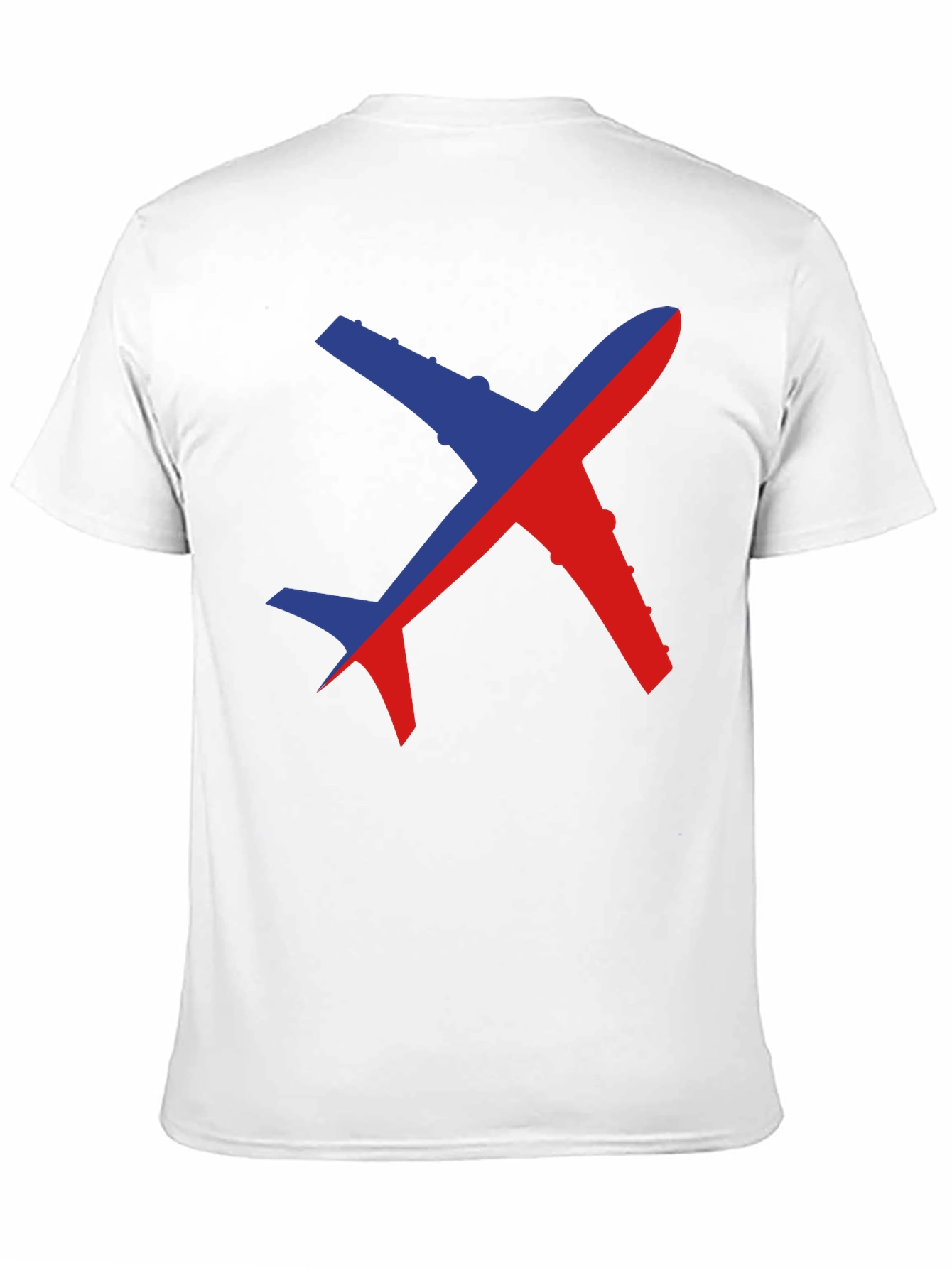 Airplane Graphic Tee - Unique Two-Tone Design