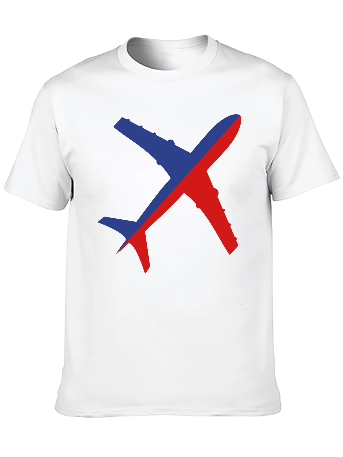 Airplane Graphic Tee - Unique Two-Tone Design