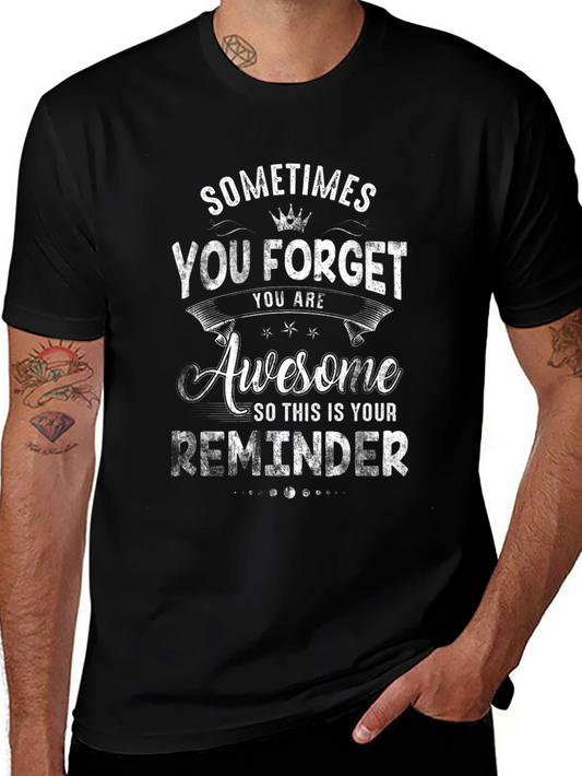 Awesome Reminder Graphic Tee - Black Unisex T-Shirt