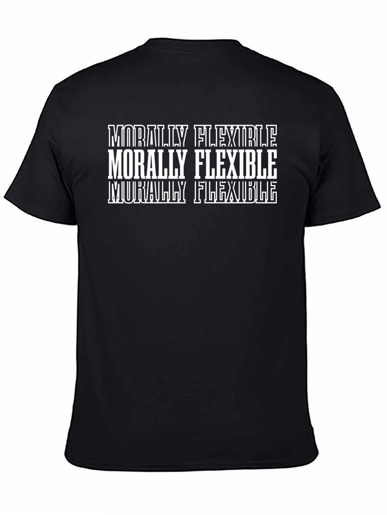Morally Flexible Graphic Tee - Black Cotton T-Shirt