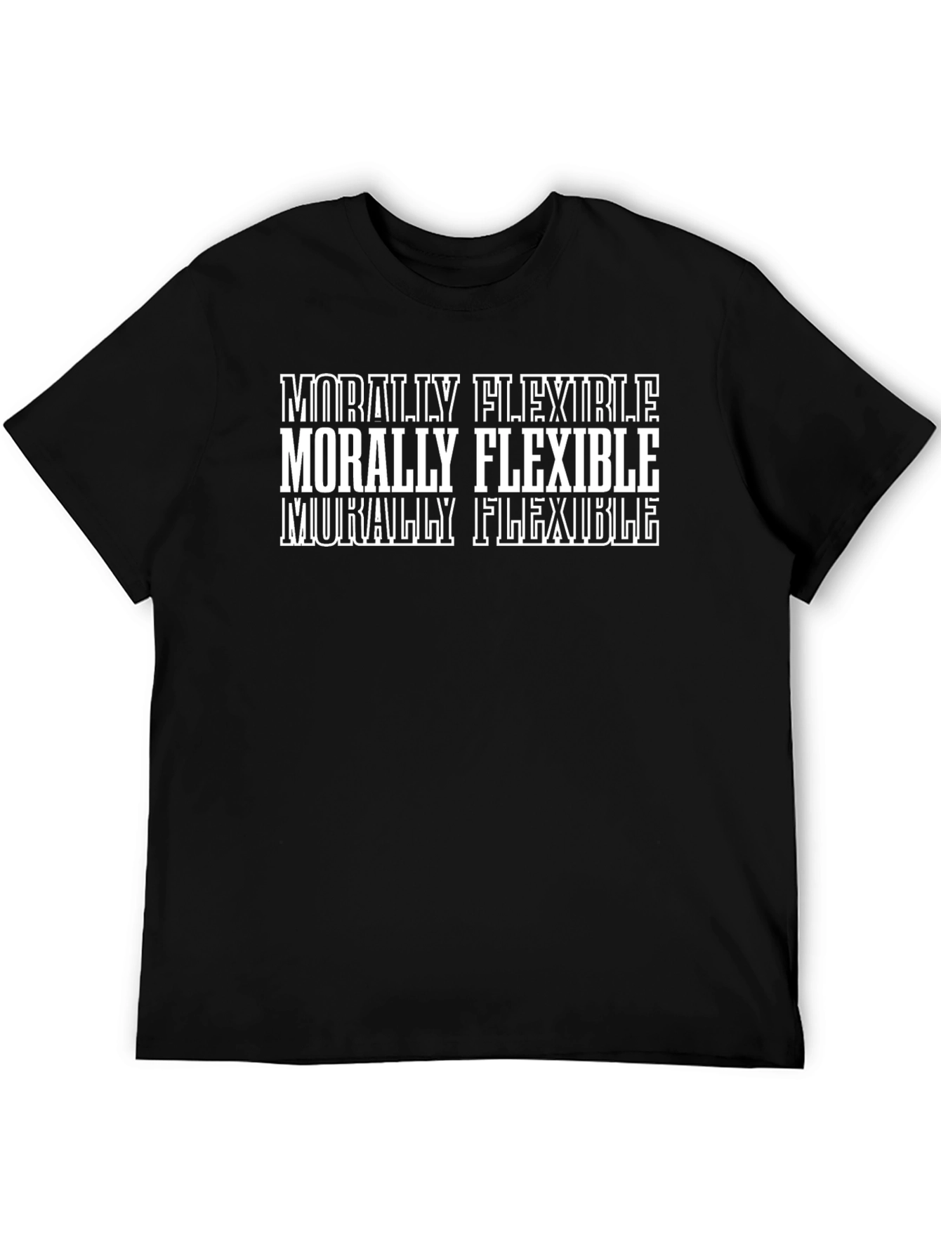 Morally Flexible Graphic Tee - Black Cotton T-Shirt