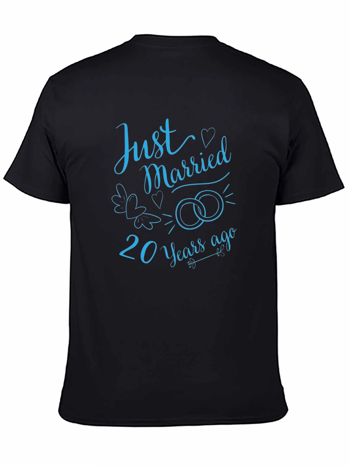 Just Married 20 Years Ago Black T-Shirt