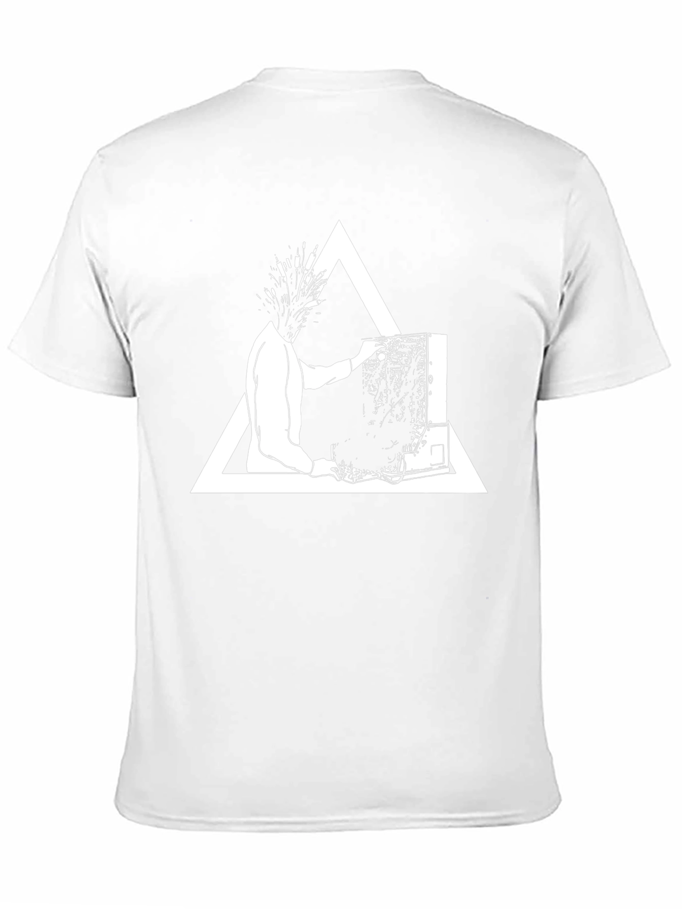 Abstract Graphic Tee - Black Cotton Blend Shirt