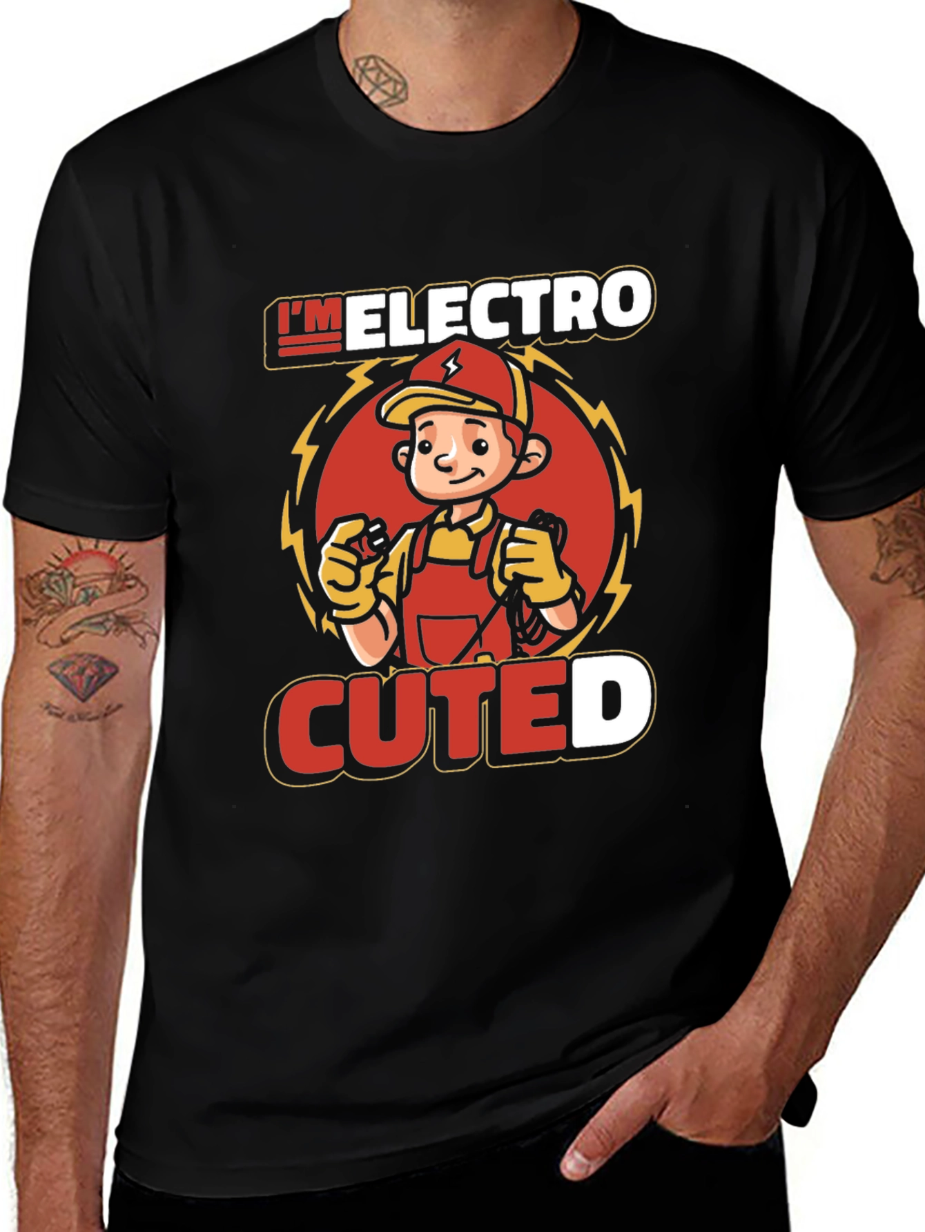 Electro-cuted Funny Electrician T-Shirt