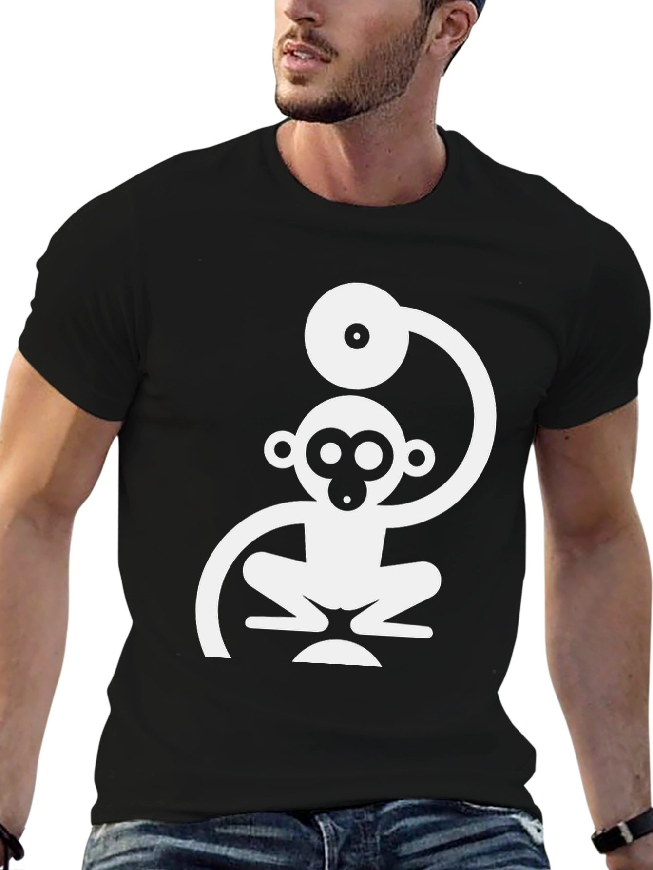 Monkey DJ Graphic Tee - Cool Black T-Shirt