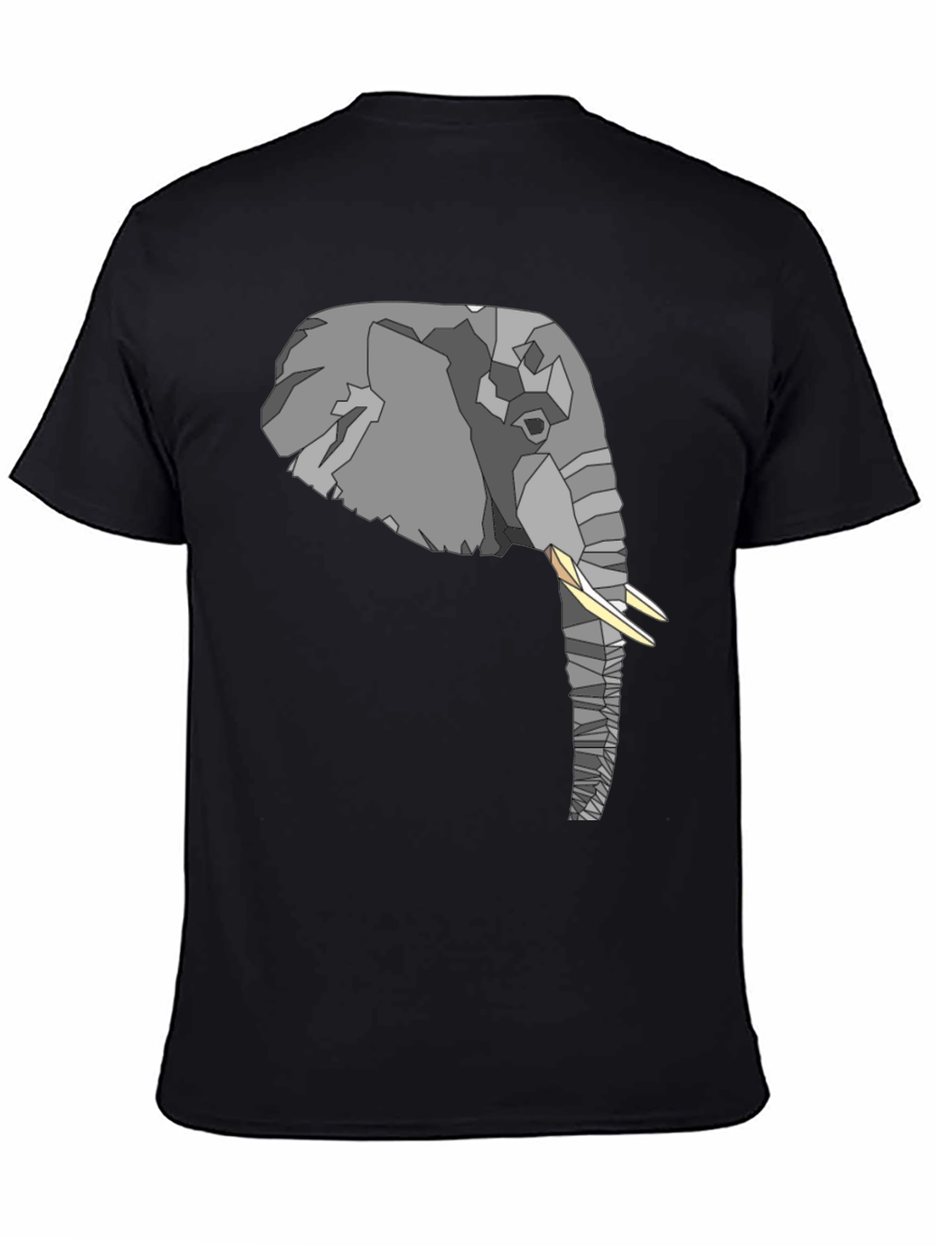 Elephant Graphic T-Shirt - Stylish Mens Black Tee