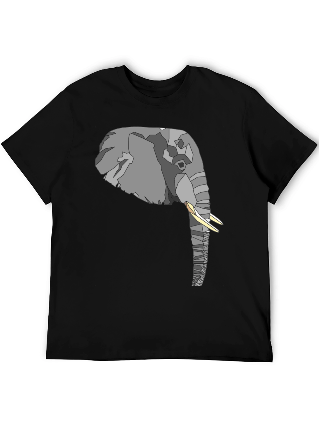 Elephant Graphic T-Shirt - Stylish Mens Black Tee