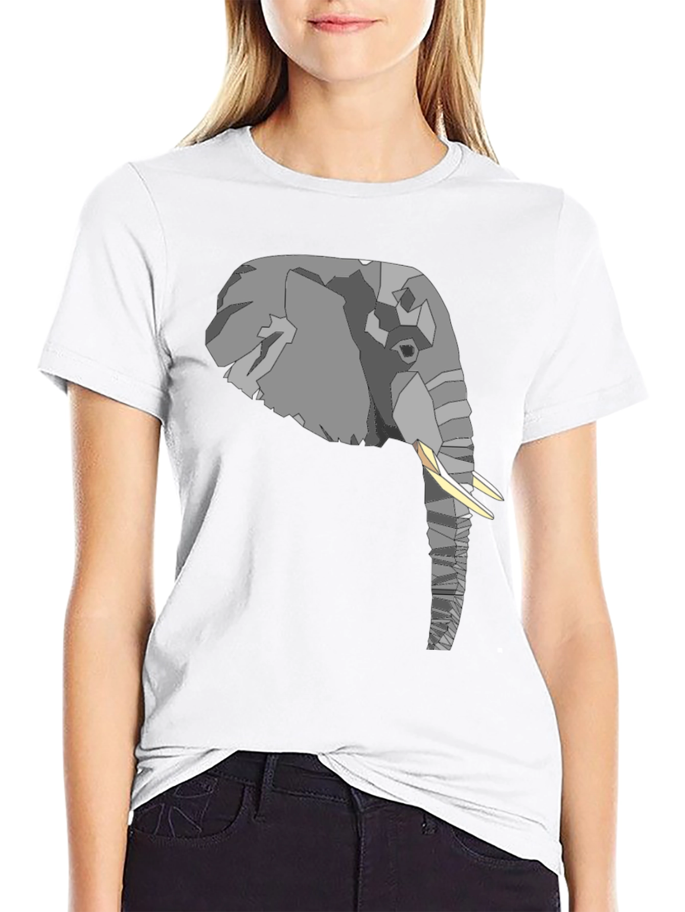 Elephant Graphic T-Shirt - Stylish Mens Black Tee