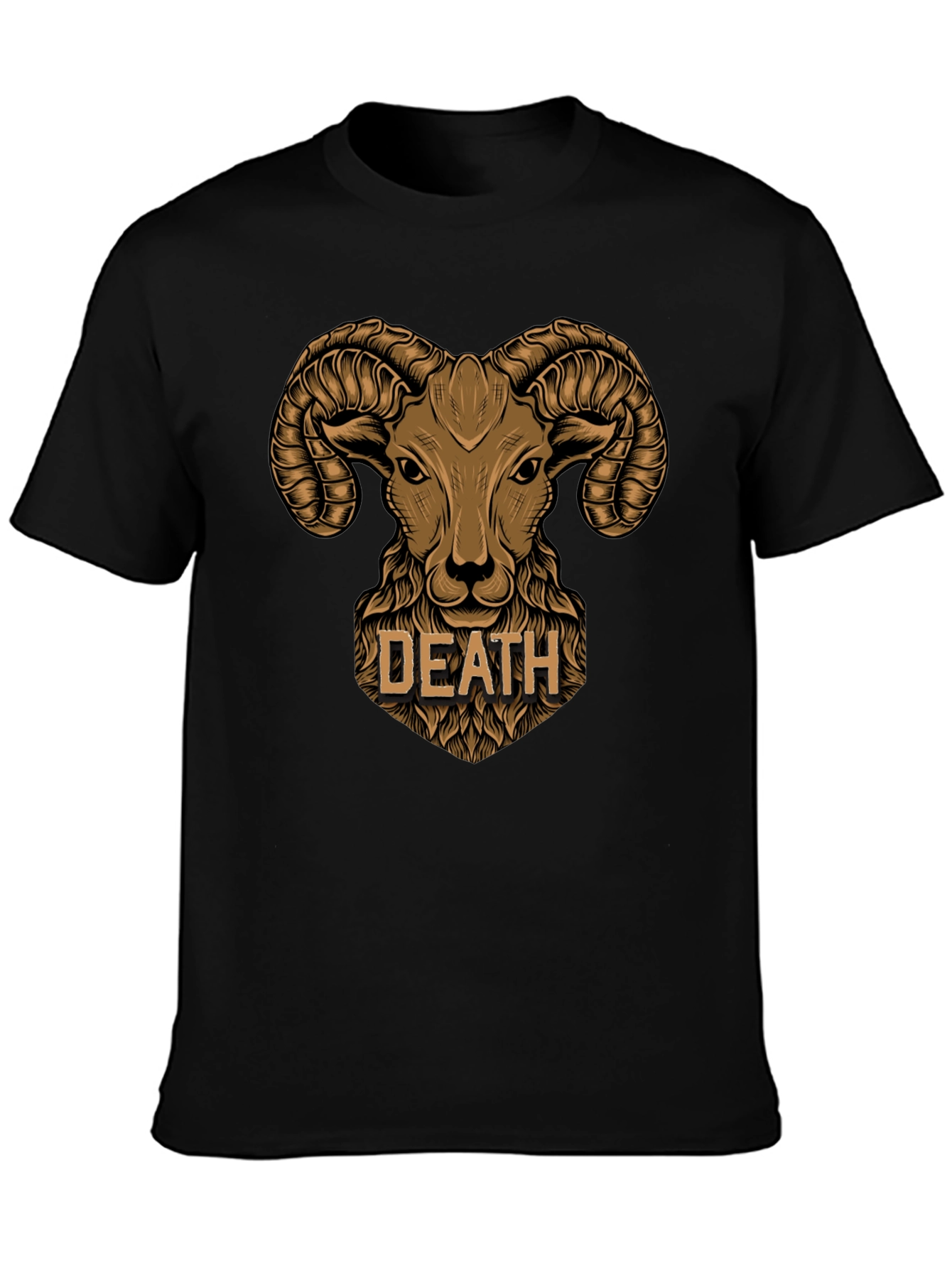 Death Ram Graphic T-Shirt - Black Cotton Tee