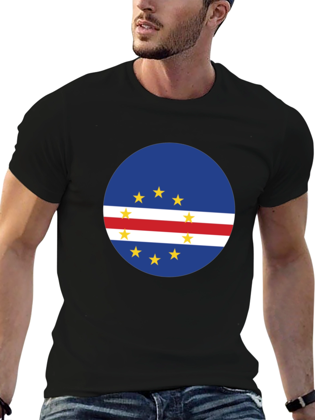 Cape Verde Flag T-Shirt - Roundel Design