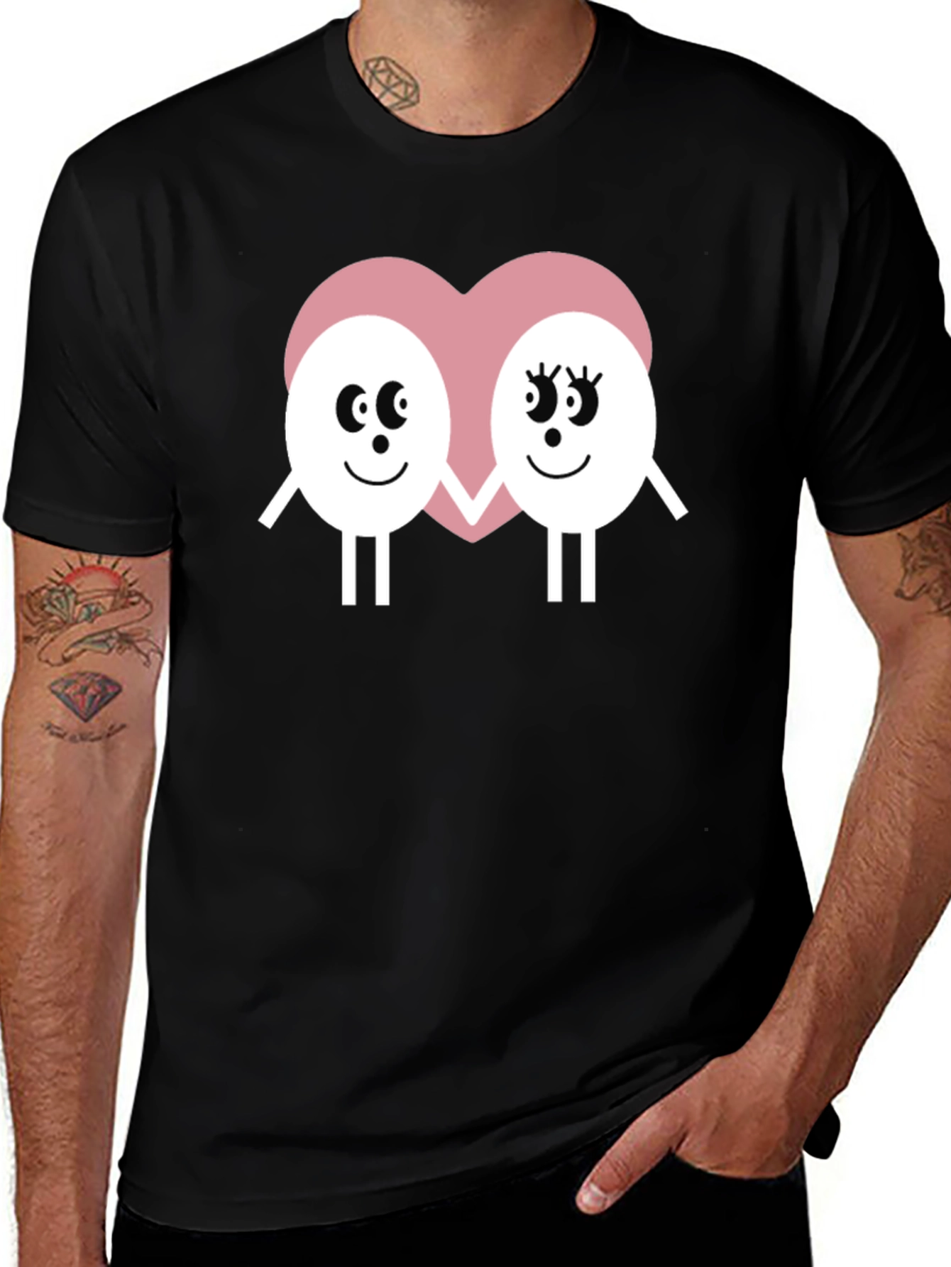 Cute Egg Couple T-Shirt - Valentines Day