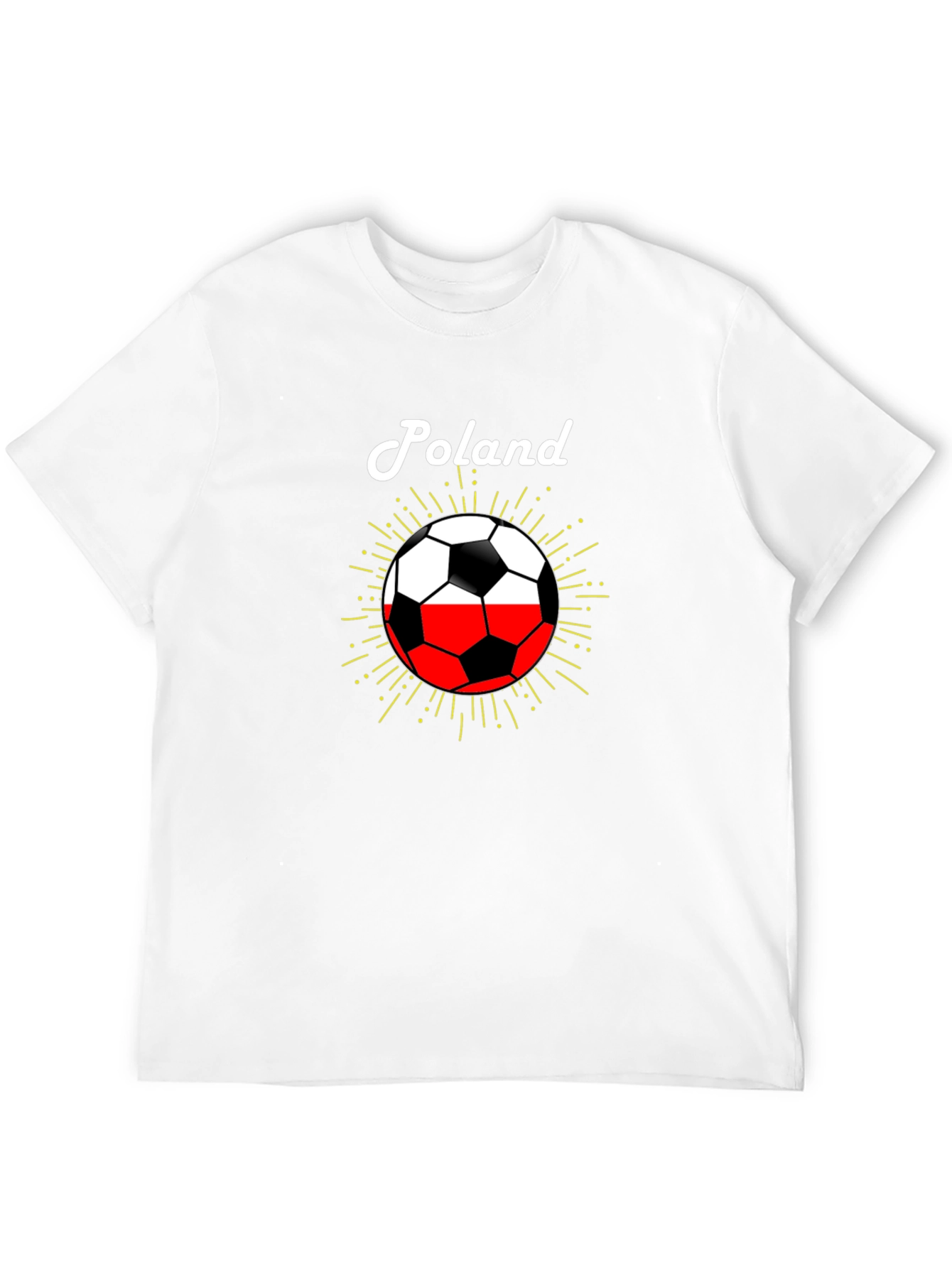 Poland Soccer Pride T-Shirt - Black Graphic Tee
