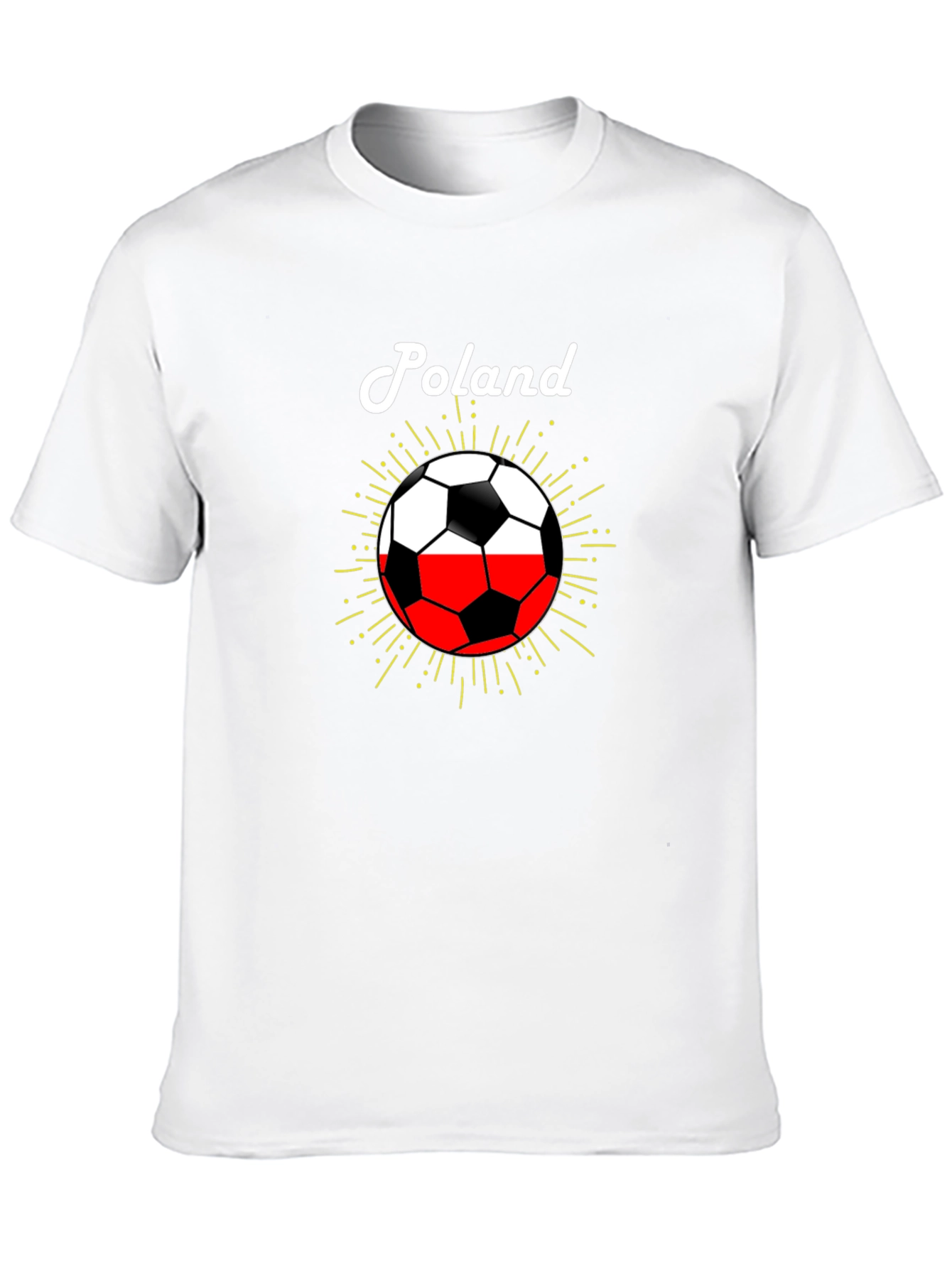 Poland Soccer Pride T-Shirt - Black Graphic Tee