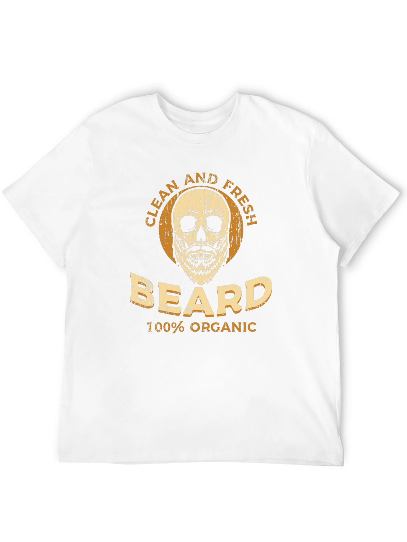 Clean and Fresh Beard Organic Skull Graphic Tee