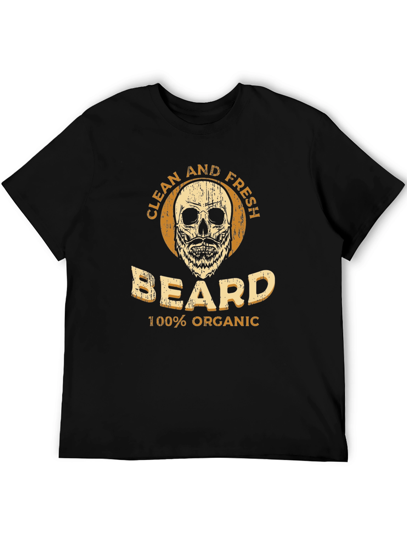 Clean and Fresh Beard Organic Skull Graphic Tee