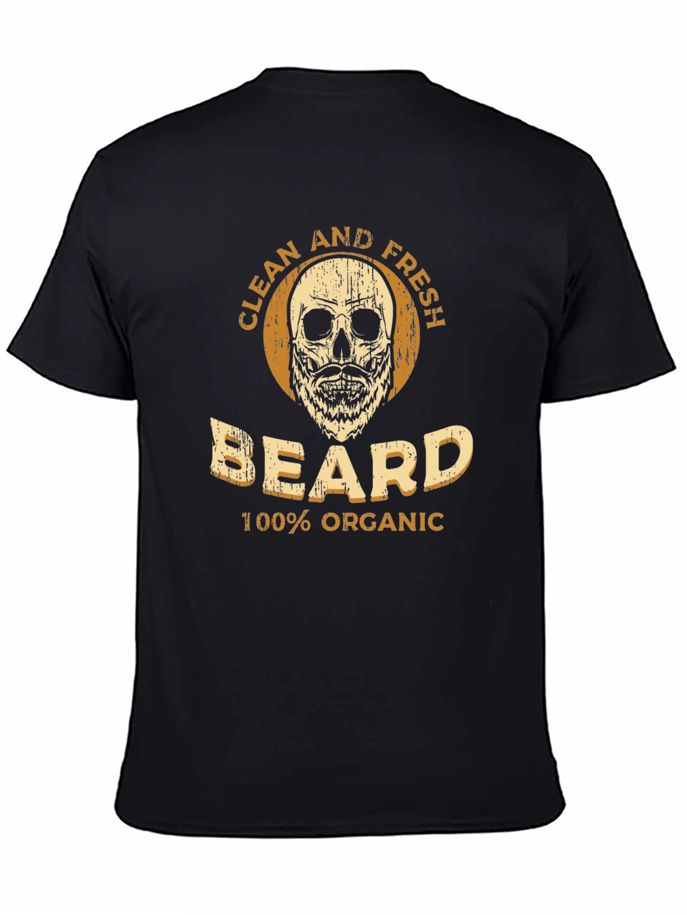 Clean and Fresh Beard Organic Skull Graphic Tee
